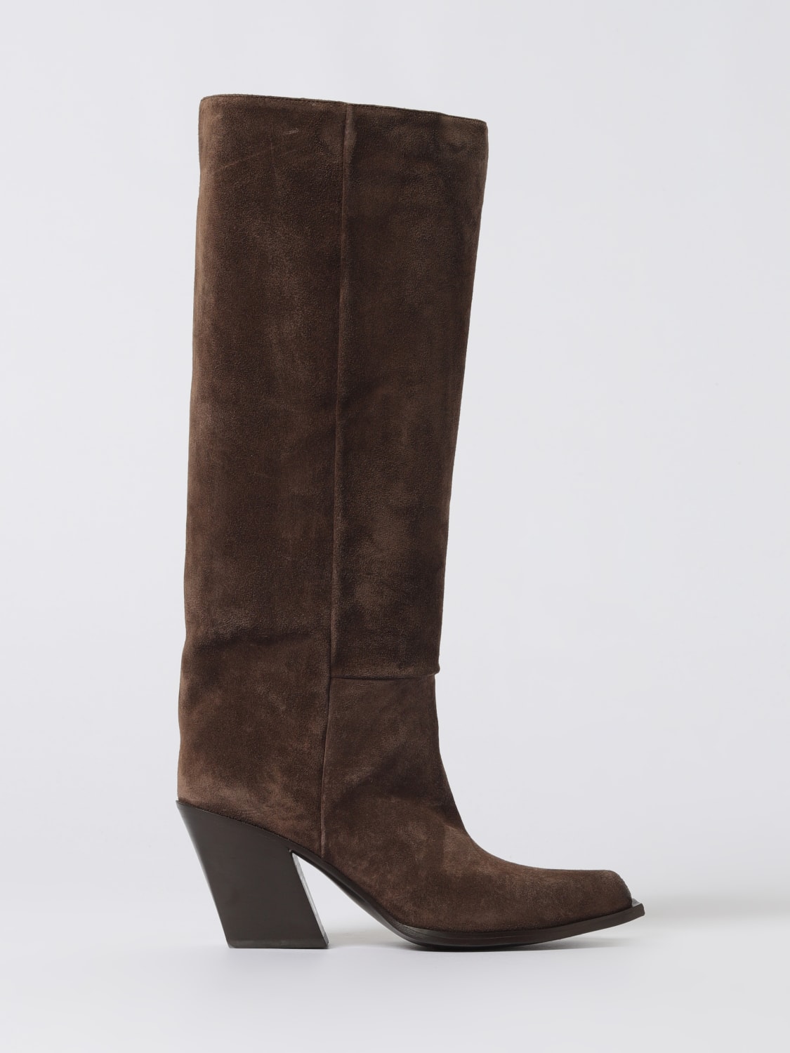 VIC MATIÉ STIVALI: Stivale Vic Matié in camoscio , Caffe - Img 1