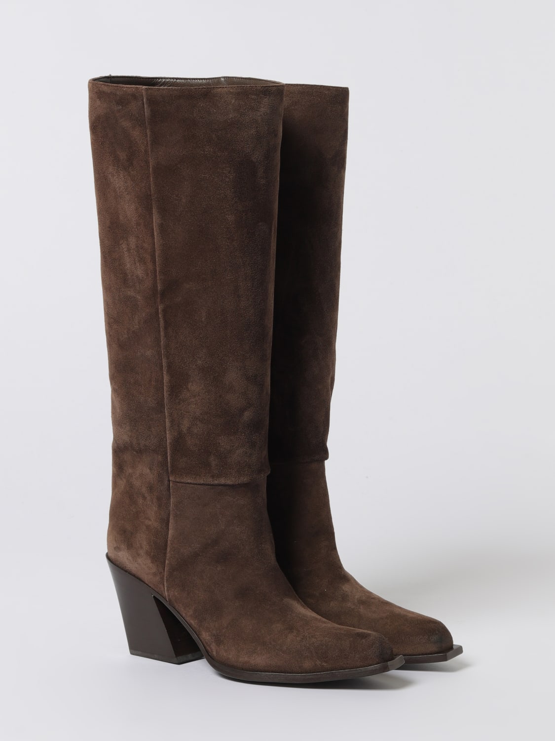 VIC MATIÉ STIVALI: Stivale Vic Matié in camoscio , Caffe - Img 2