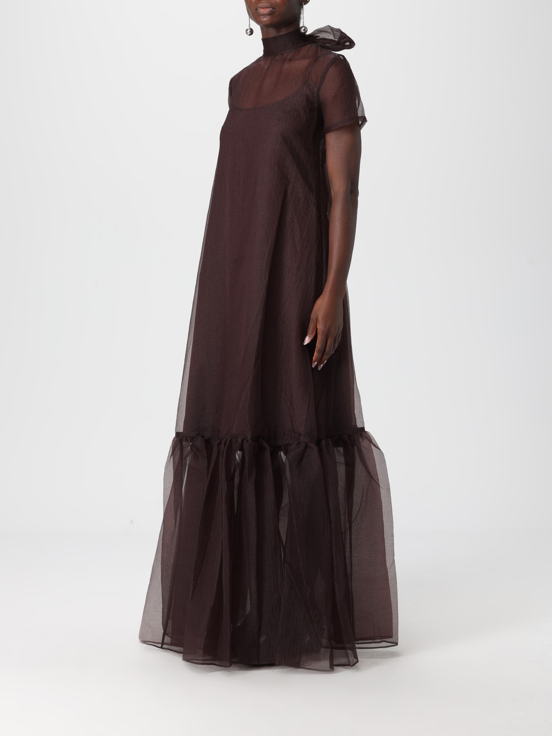 STAUD ROBE: Robes femme Staud, Marron - Img 3