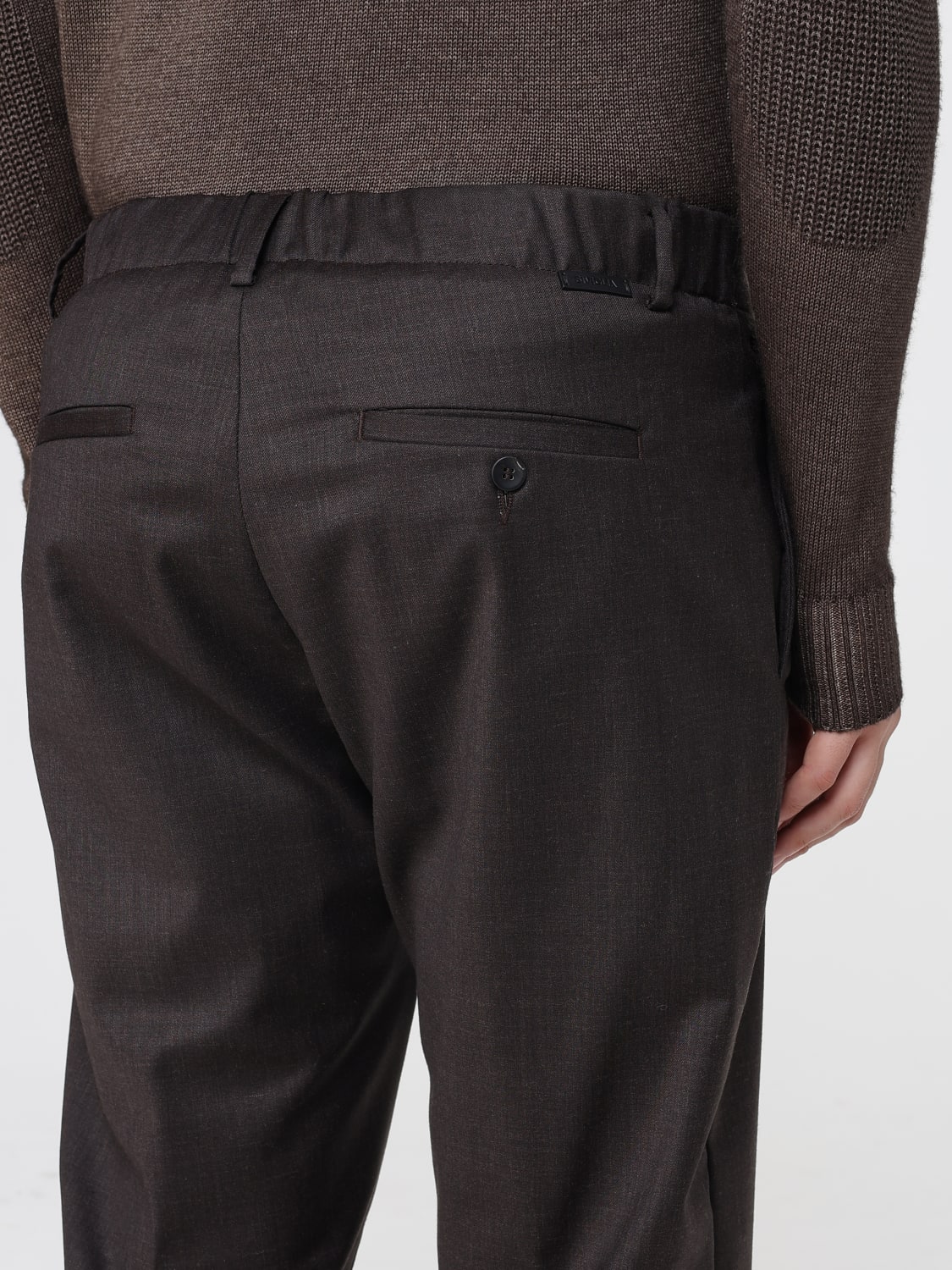 SIVIGLIA 裤子: 裤子 男士 Siviglia, 棕色 - Img 3