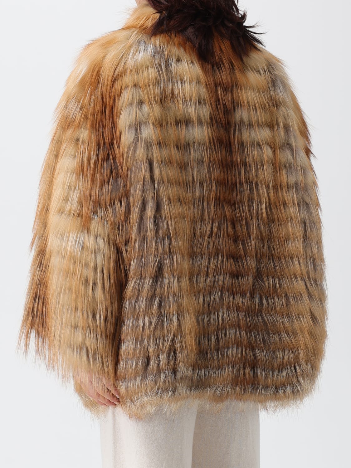 SIMONETTA RAVIZZA PELZMANTEL: Mantel damen Simonetta Ravizza, Honey - Img 2