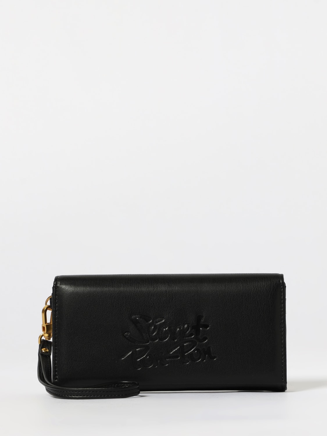 SECRET PON-PON CLUTCH: Bolso de hombro mujer Secret Pon-pon, Negro - Img 1