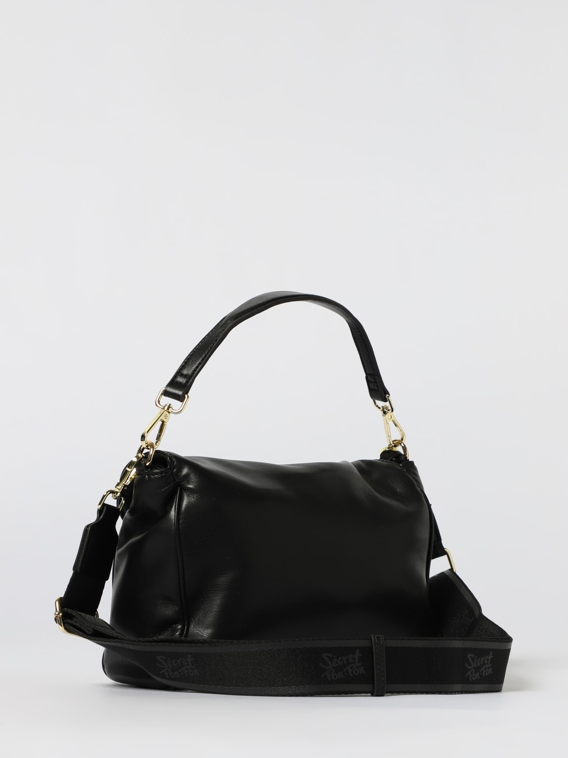 SECRET PON-PON MINI BAG: Shoulder bag woman Secret Pon-pon, Black - Img 2