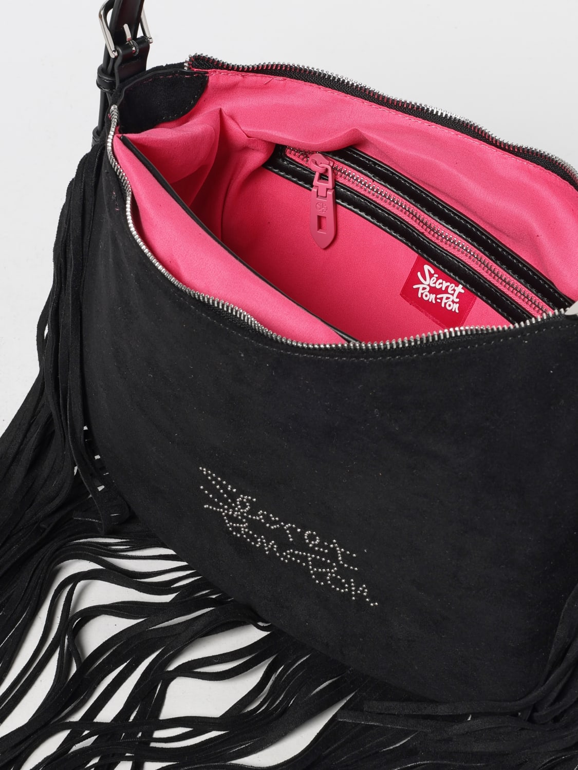 SECRET PON-PON SCHULTERTASCHE: Schultertasche damen Secret Pon-pon, Schwarz - Img 3