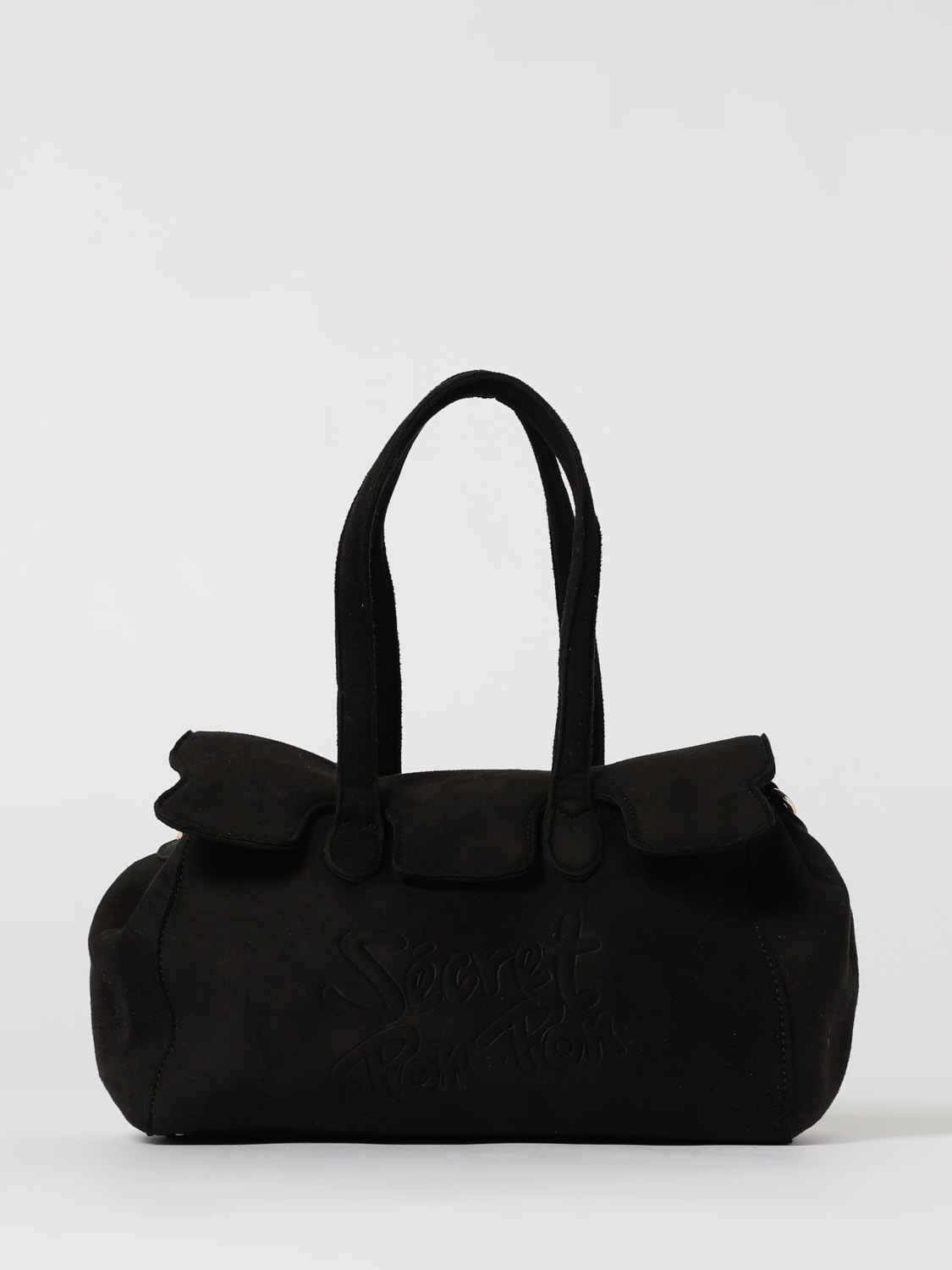SECRET PON-PON SHOULDER BAG: Shoulder bag woman Secret Pon-pon, Black - Img 1