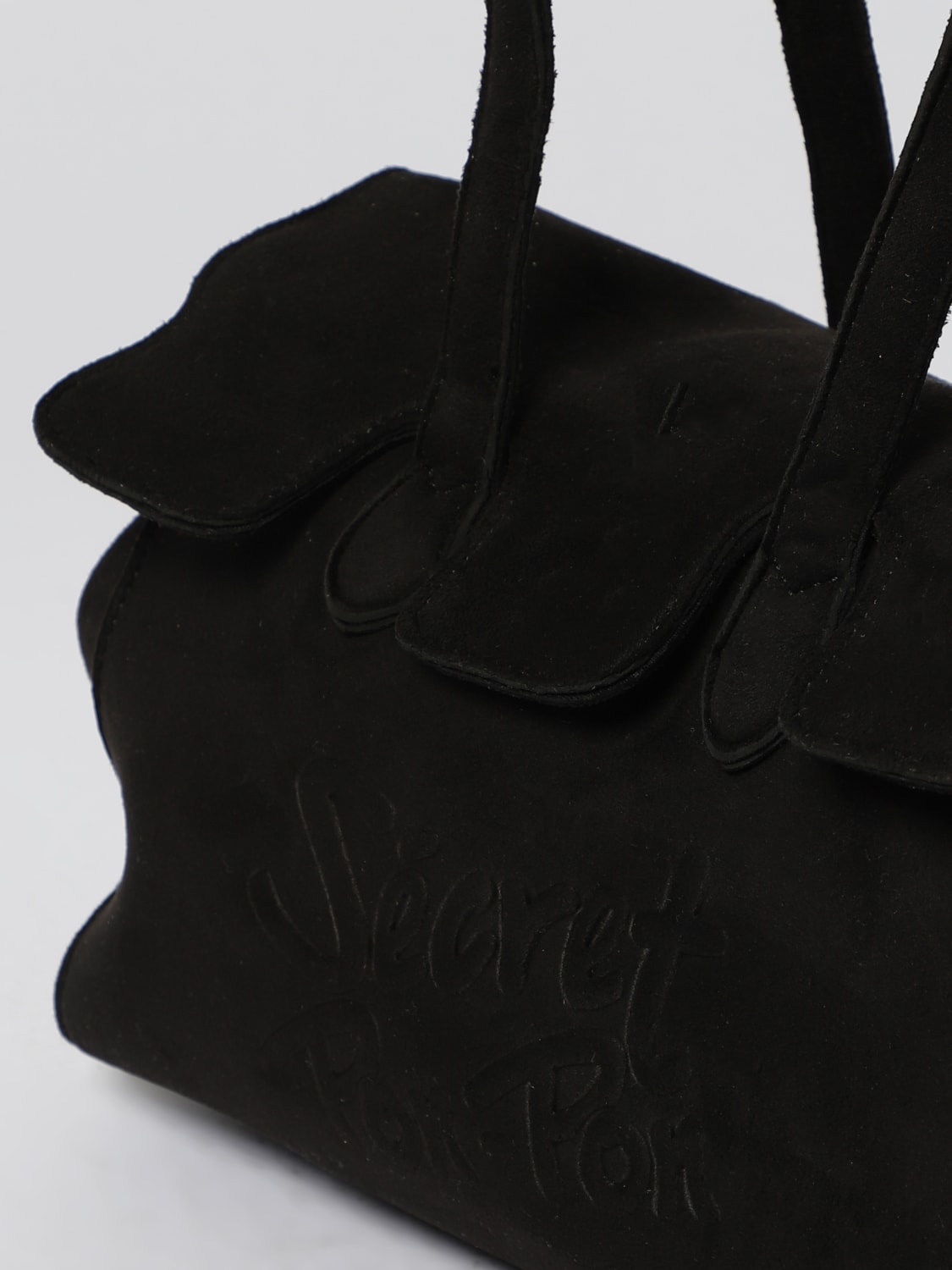 SECRET PON-PON SHOULDER BAG: Shoulder bag woman Secret Pon-pon, Black - Img 3