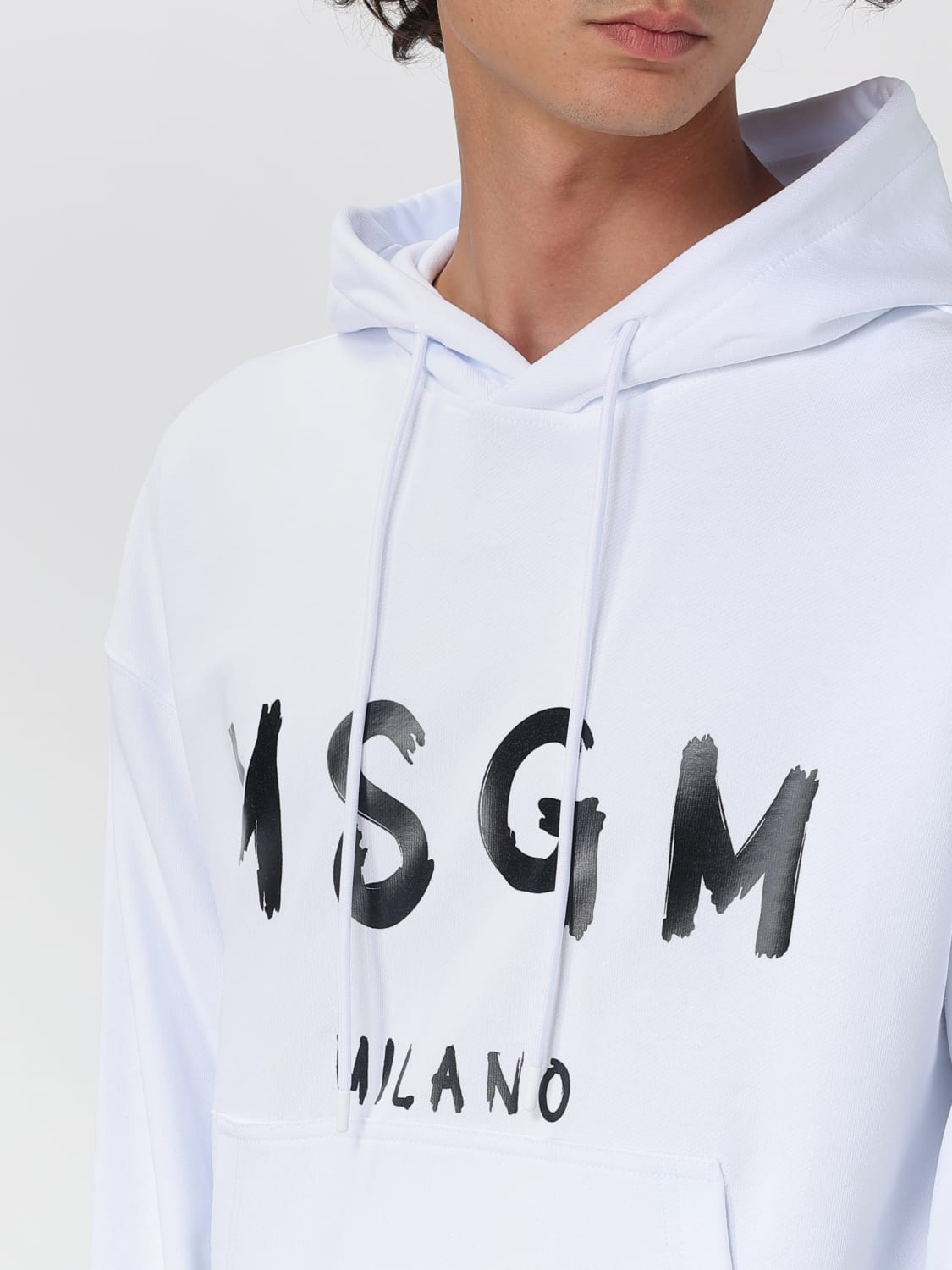 MSGM SWEATSHIRT: Sweatshirt men MSGM, White - Img 3