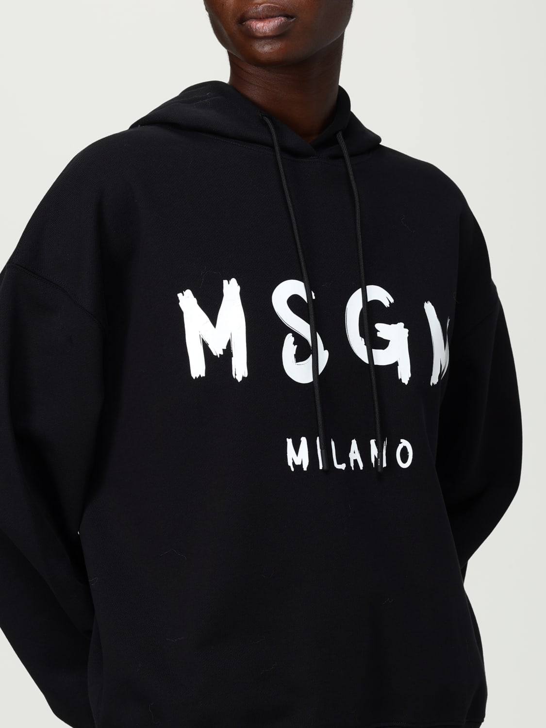 MSGM SWEATSHIRT: Sweatshirt woman MSGM, Black - Img 3