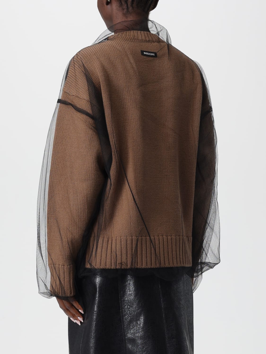 MSGM PULL: Pull femme MSGM, Beige - Img 2