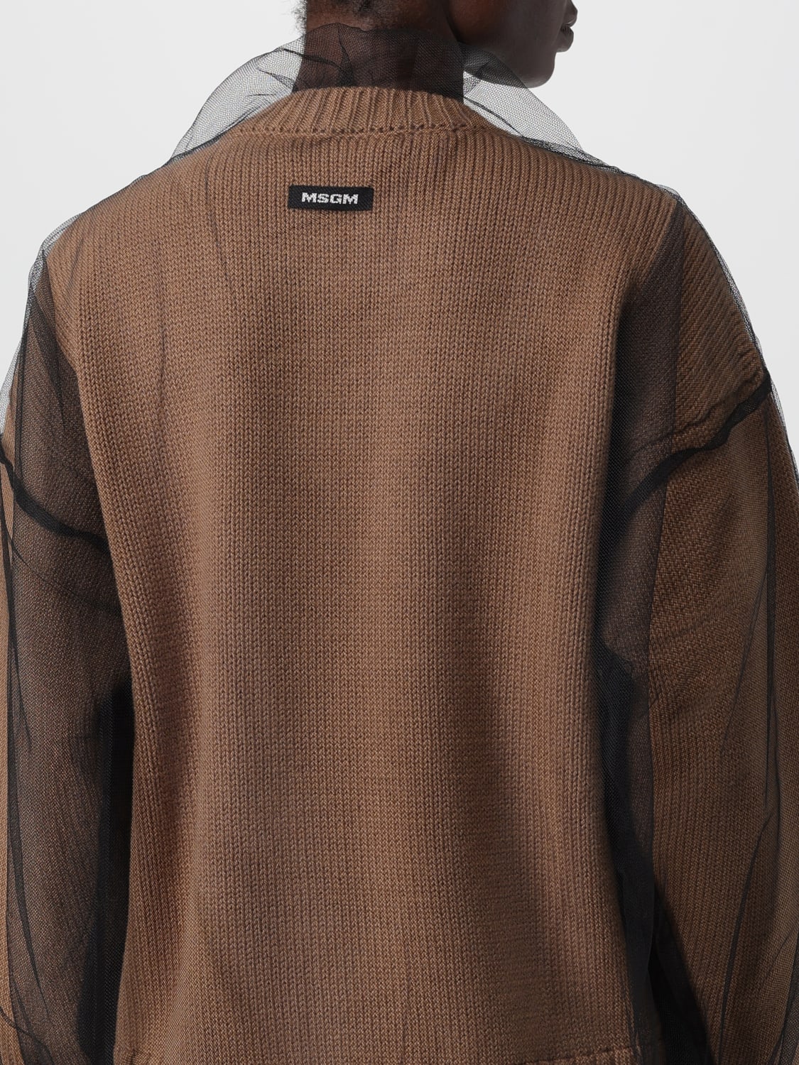 MSGM PULL: Pull femme MSGM, Beige - Img 3