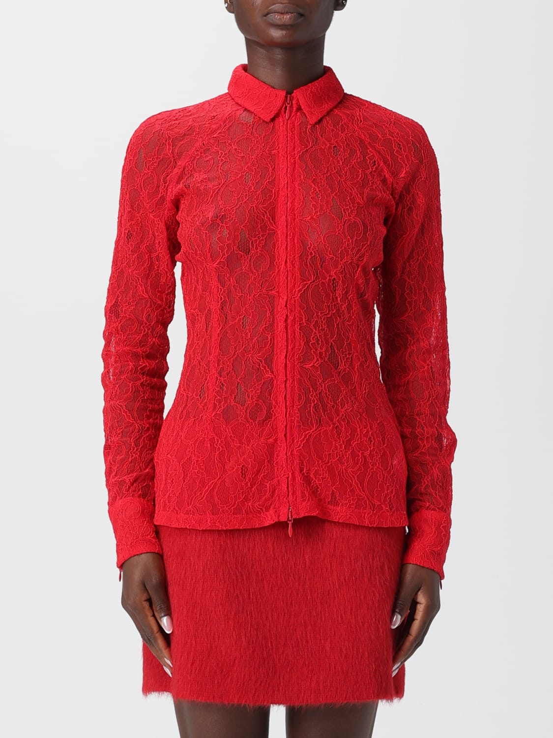 MSGM CAMISA: Camisa mujer MSGM, Rojo - Img 1