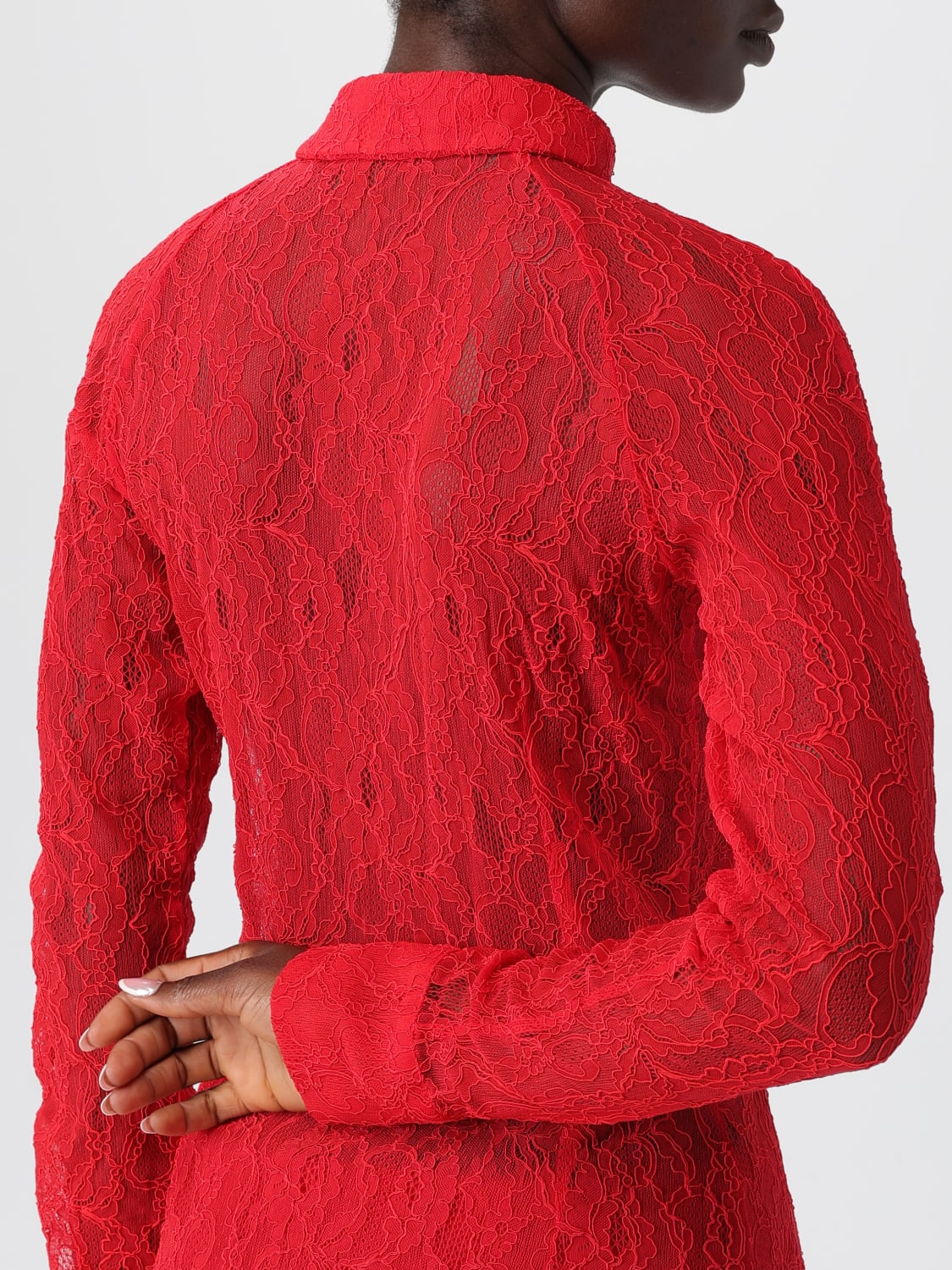 MSGM CAMISA: Camisa mujer MSGM, Rojo - Img 3