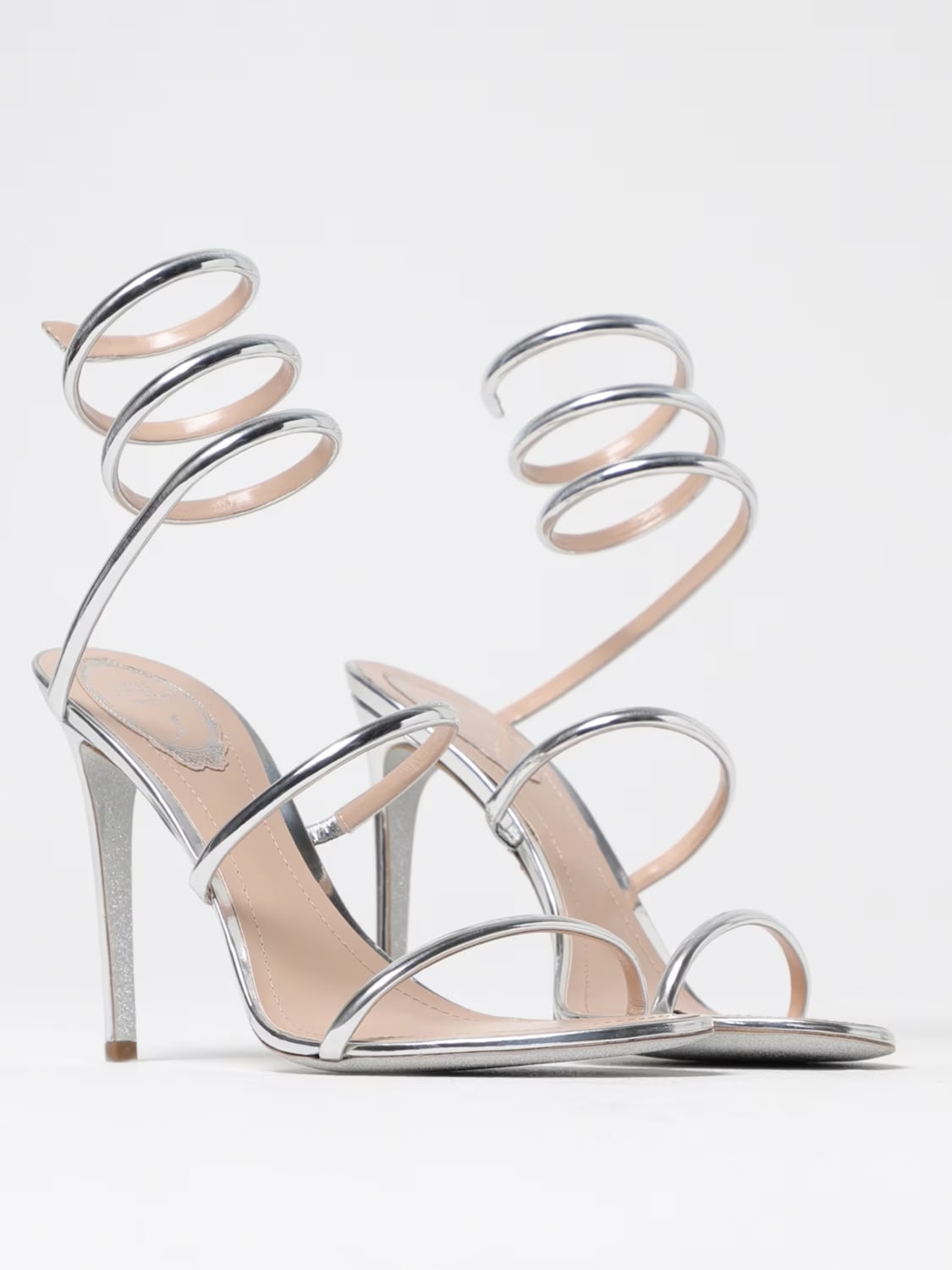 RENE CAOVILLA HEELED SANDAL: Shoes woman Rene Caovilla, Silver - Img 2