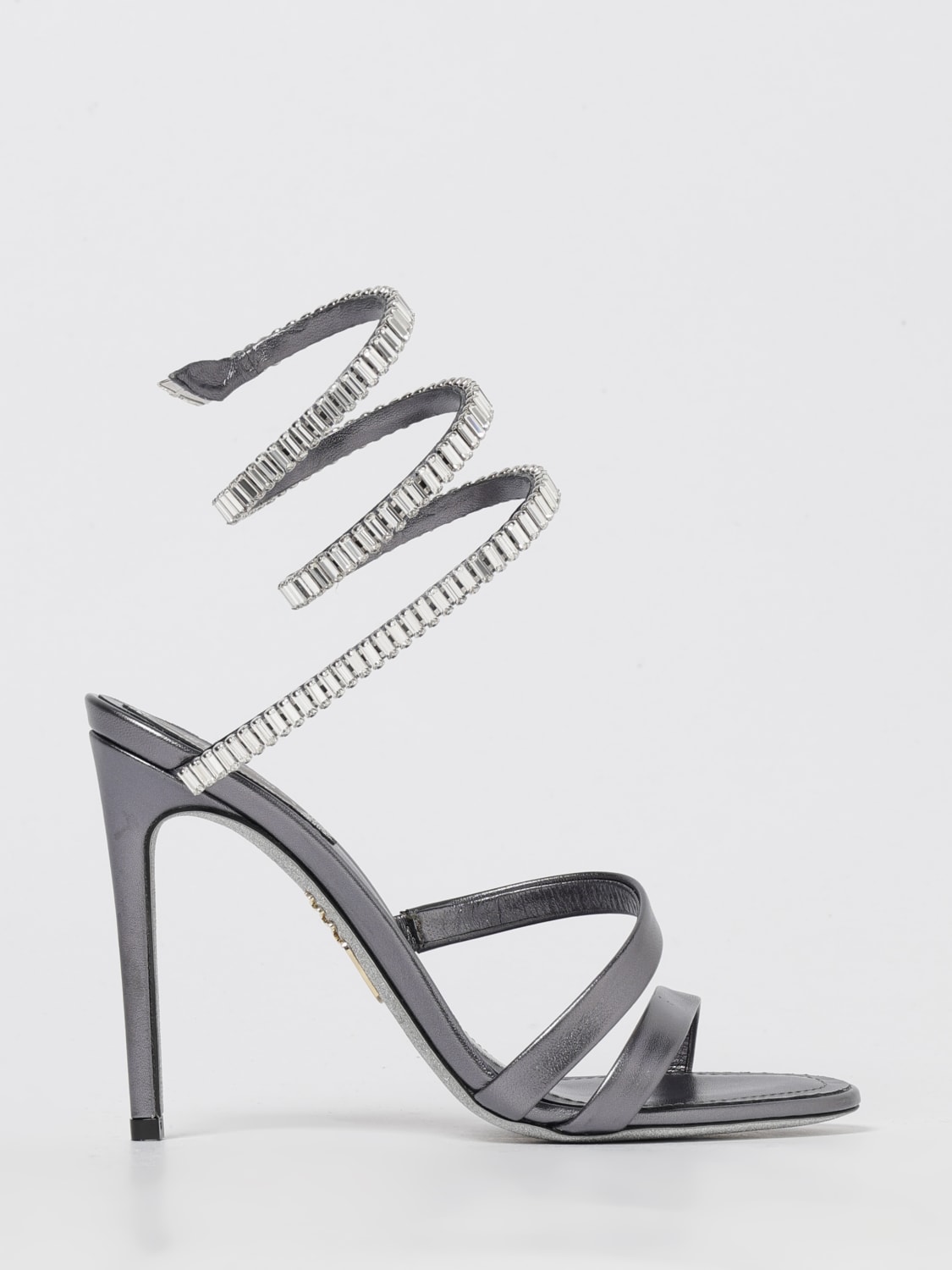 RENE CAOVILLA SANDALIAS DE TACÓN: Zapatos mujer Rene Caovilla, Gris - Img 1