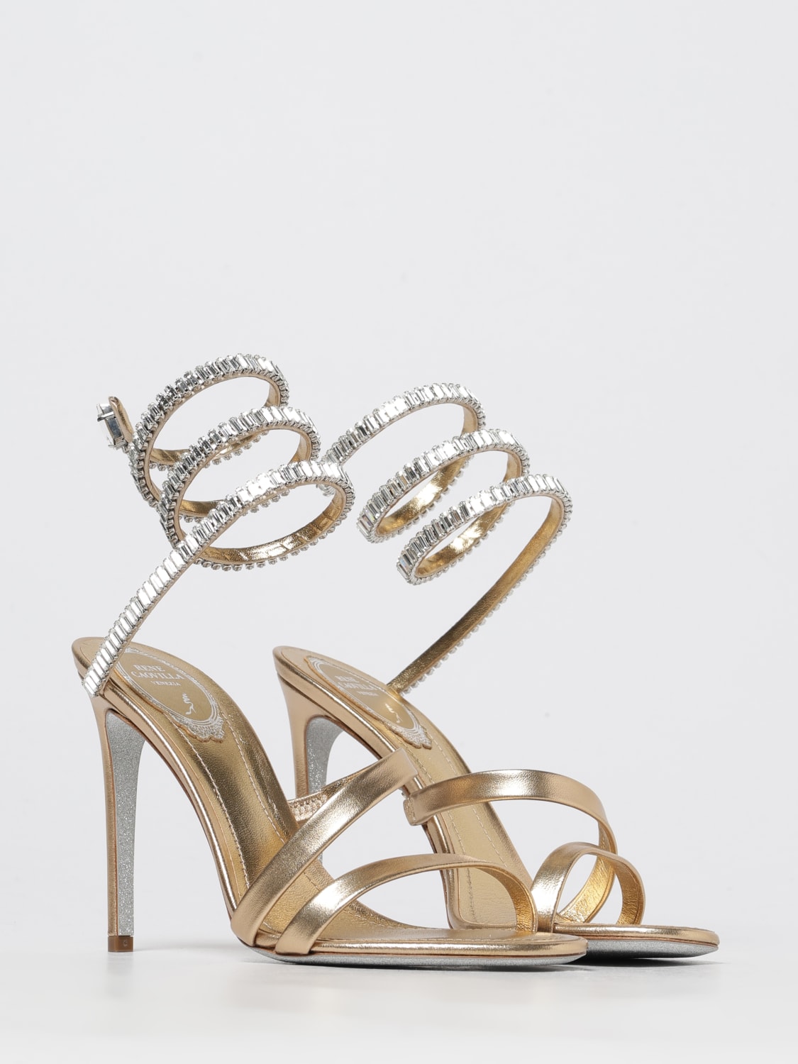 RENE CAOVILLA SANDALES À TALONS: Chaussures femme Rene Caovilla, Or - Img 2