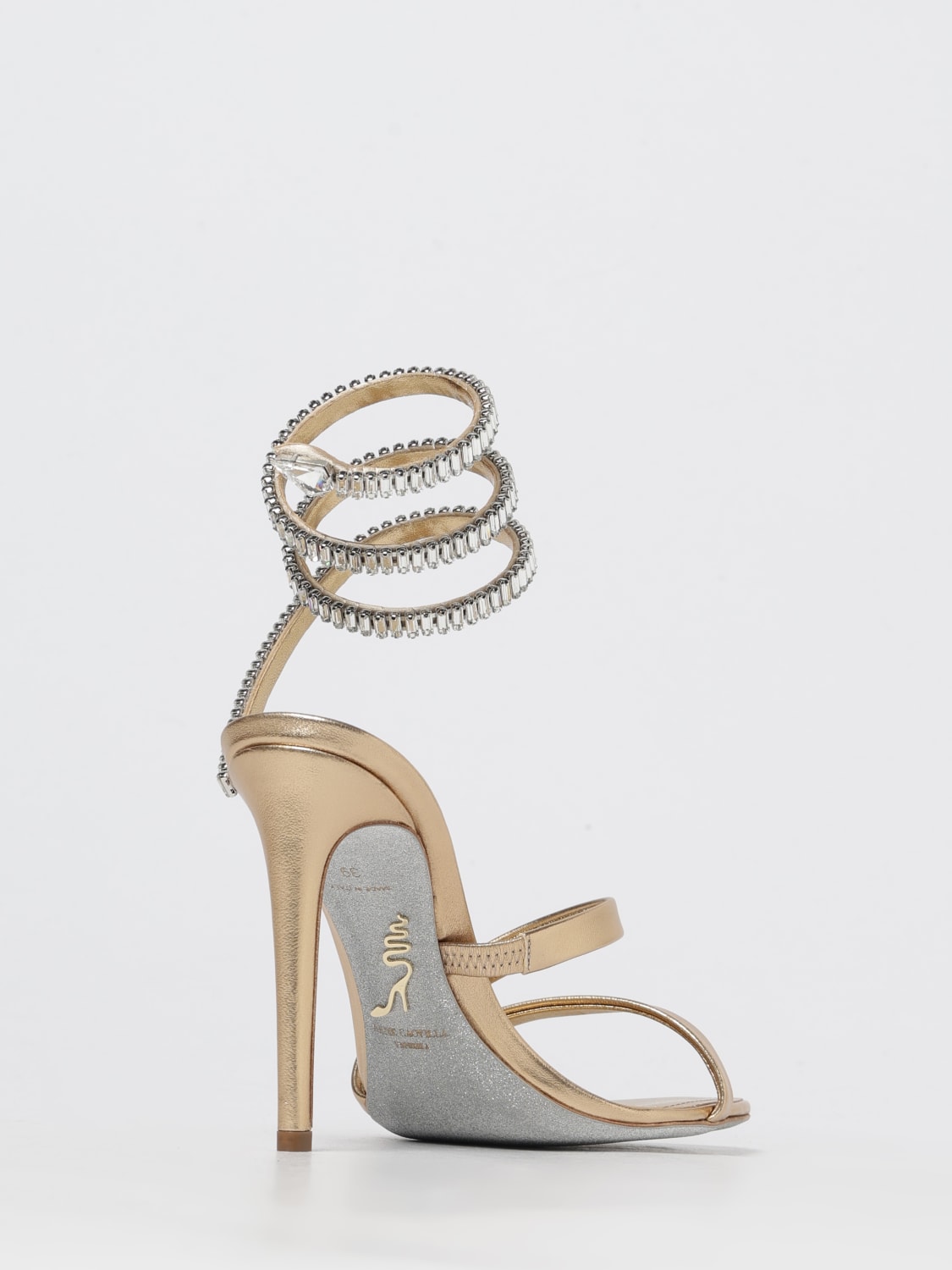 RENE CAOVILLA SANDALES À TALONS: Chaussures femme Rene Caovilla, Or - Img 3