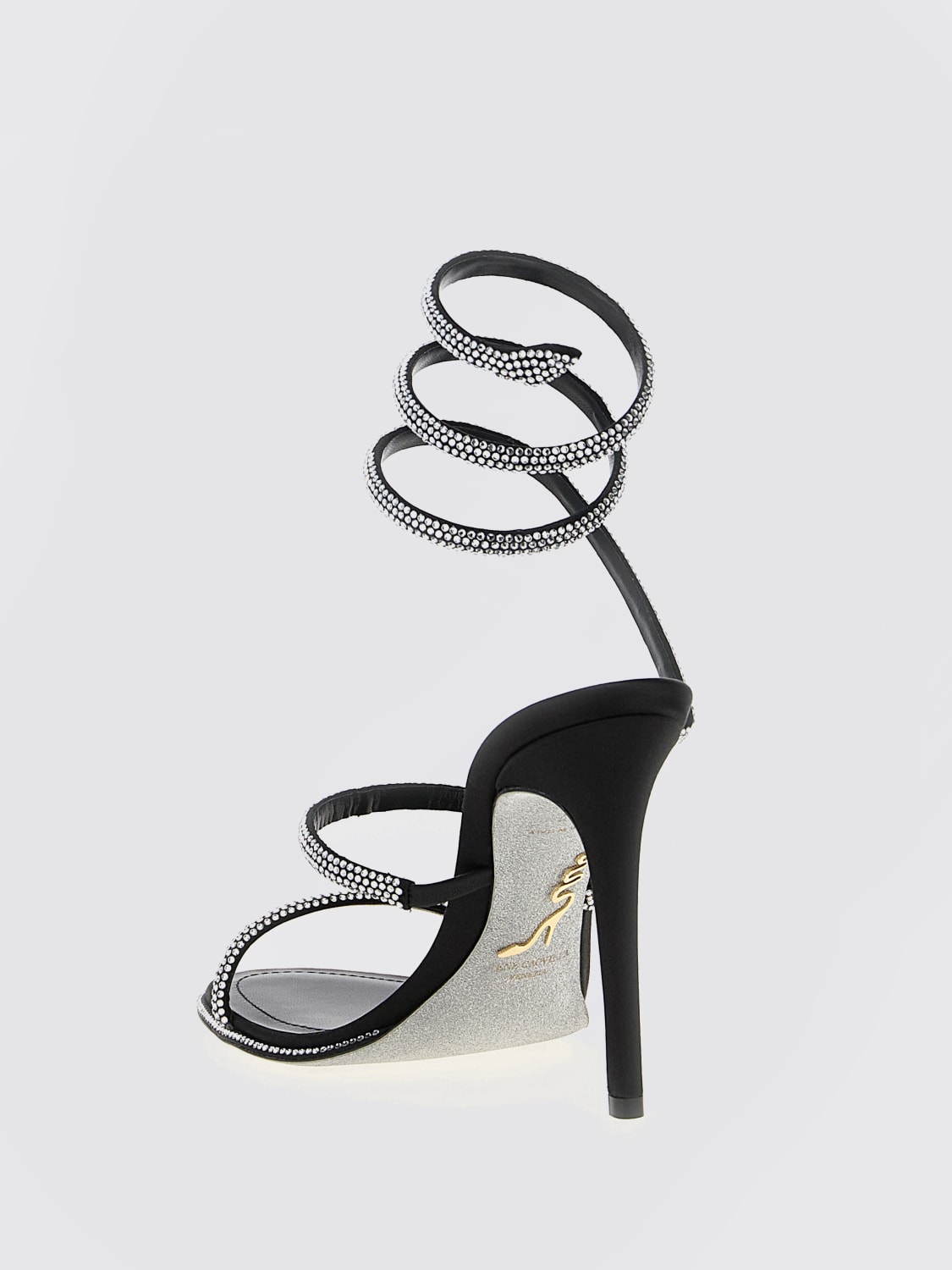RENE CAOVILLA HEELED SANDAL: Shoes woman Rene Caovilla, Black - Img 3