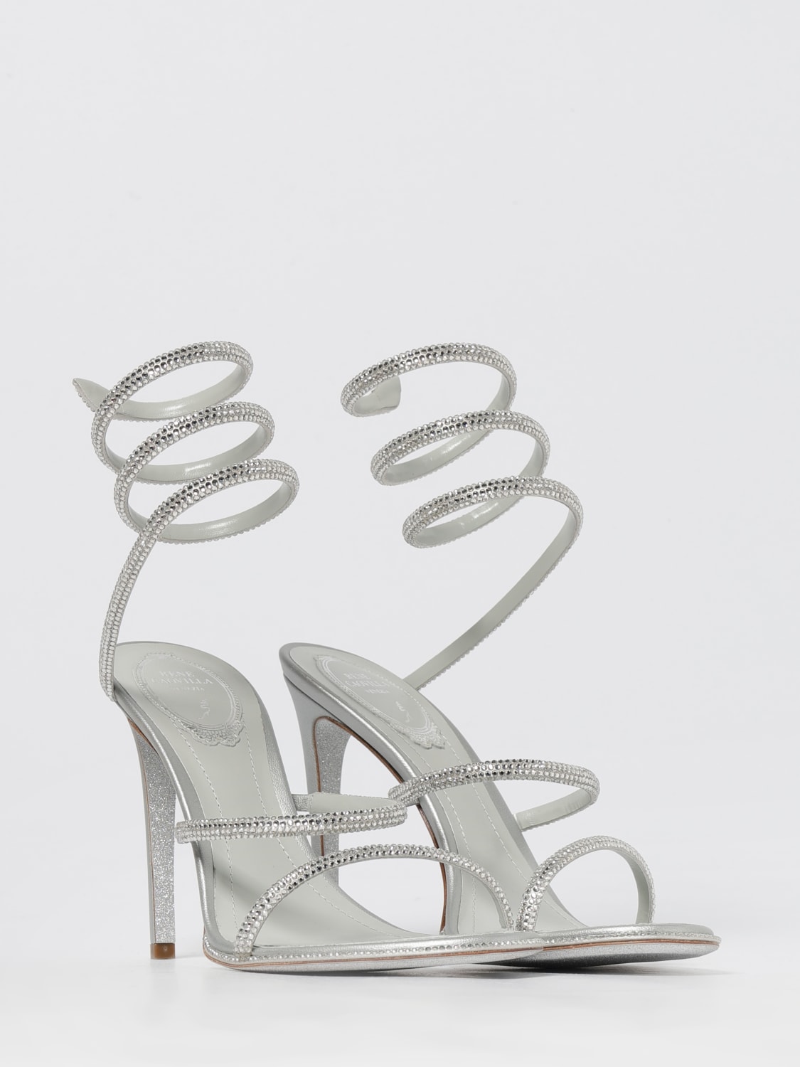 RENE CAOVILLA HEELED SANDAL: Shoes woman Rene Caovilla, Grey - Img 2