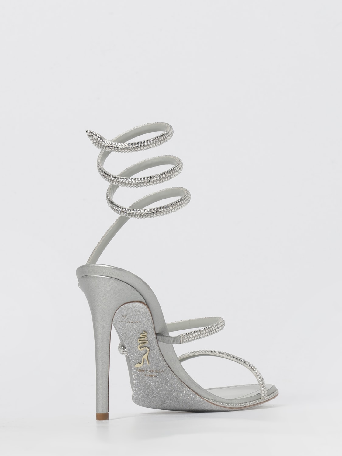 RENE CAOVILLA HEELED SANDAL: Shoes woman Rene Caovilla, Grey - Img 3