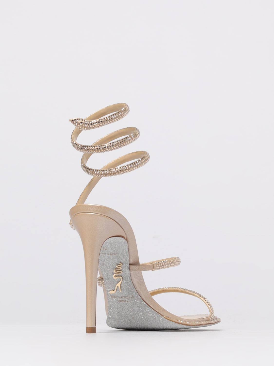 RENE CAOVILLA SANDALIAS DE TACÓN: Zapatos mujer Rene Caovilla, Beige - Img 3