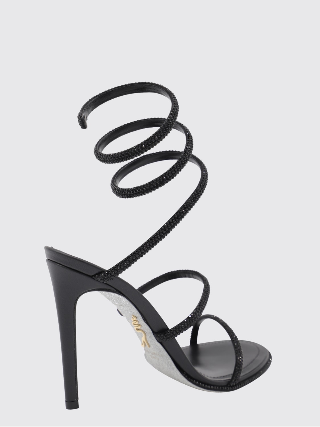 RENE CAOVILLA HEELED SANDAL: Shoes woman Rene Caovilla, Black 1 - Img 3