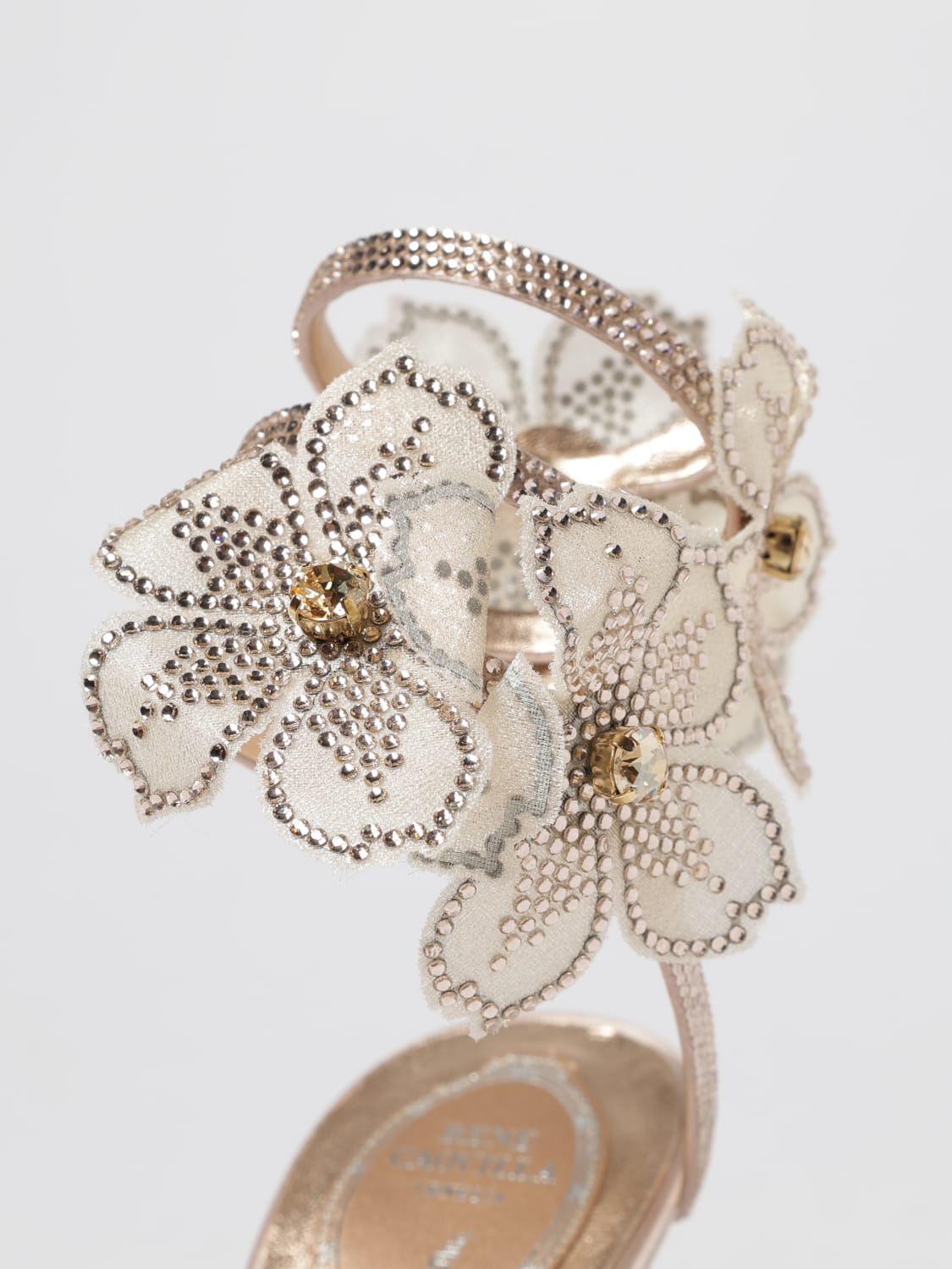 RENE CAOVILLA HEELED SANDAL: Shoes woman Rene Caovilla, Blush Pink - Img 4