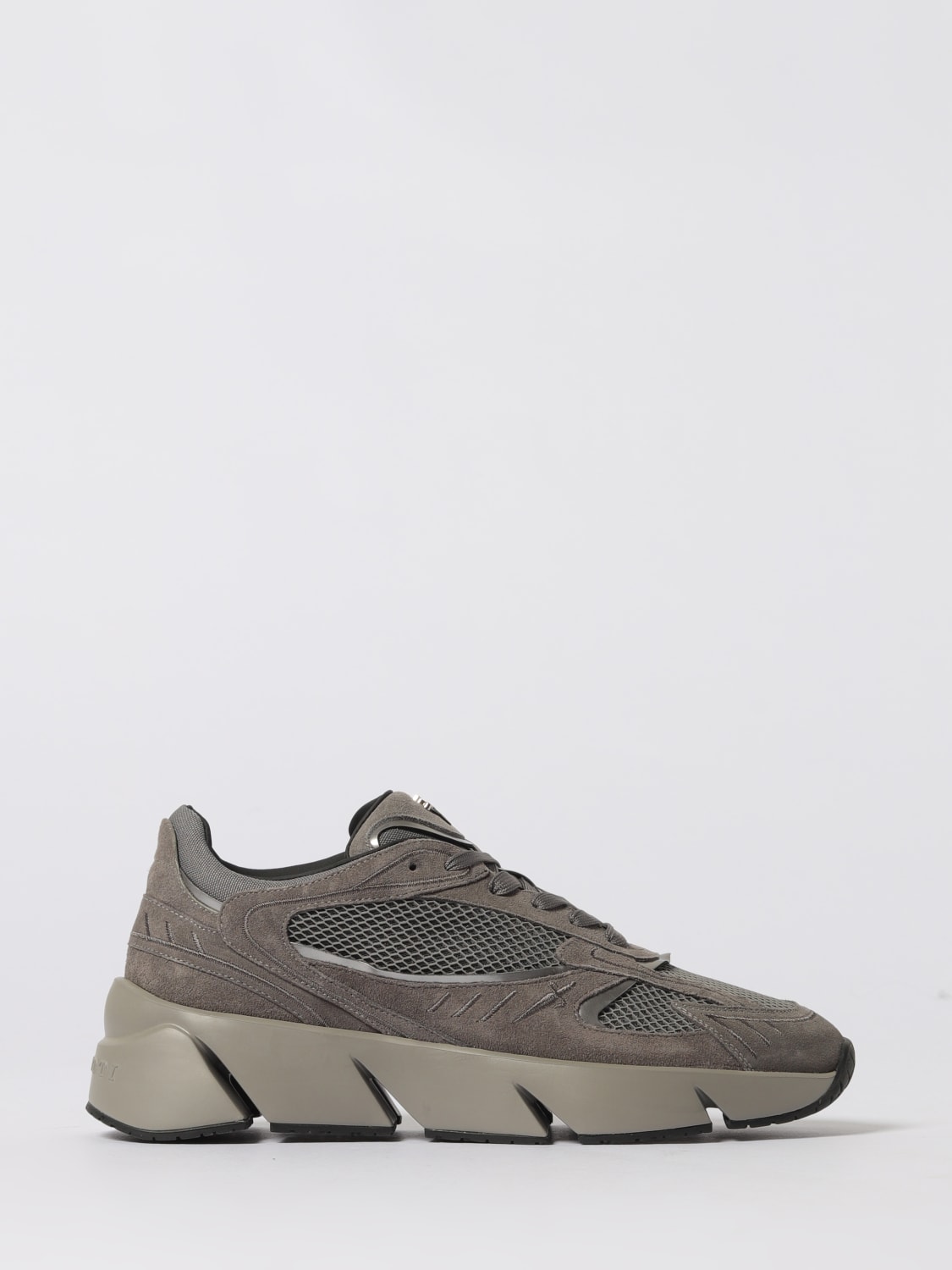 PACIOTTI SNEAKERS: Sneakers Maxi Running Paciotti in camoscio e mesh, Grigio - Img 1