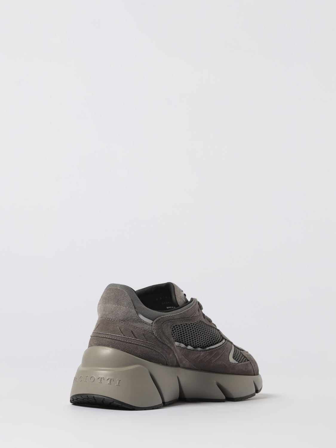 PACIOTTI SNEAKERS: Sneakers Maxi Running Paciotti in camoscio e mesh, Grigio - Img 3