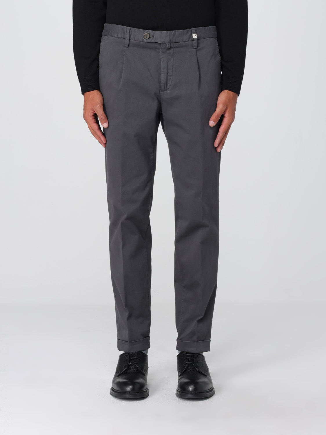 MYTHS PANTALONI: Pantalone Soft carrot regular fondo 17,5 Myths, Antracite - Img 1