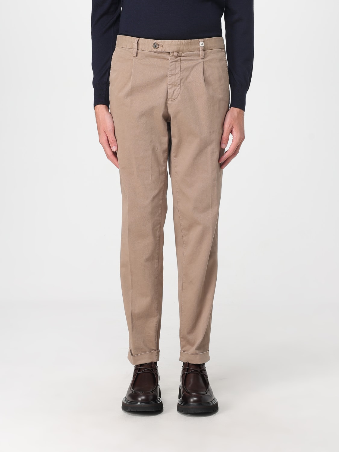 MYTHS PANTALONI: Pantalone Soft carrot regular fondo 17,5 Myths, Tortora - Img 1