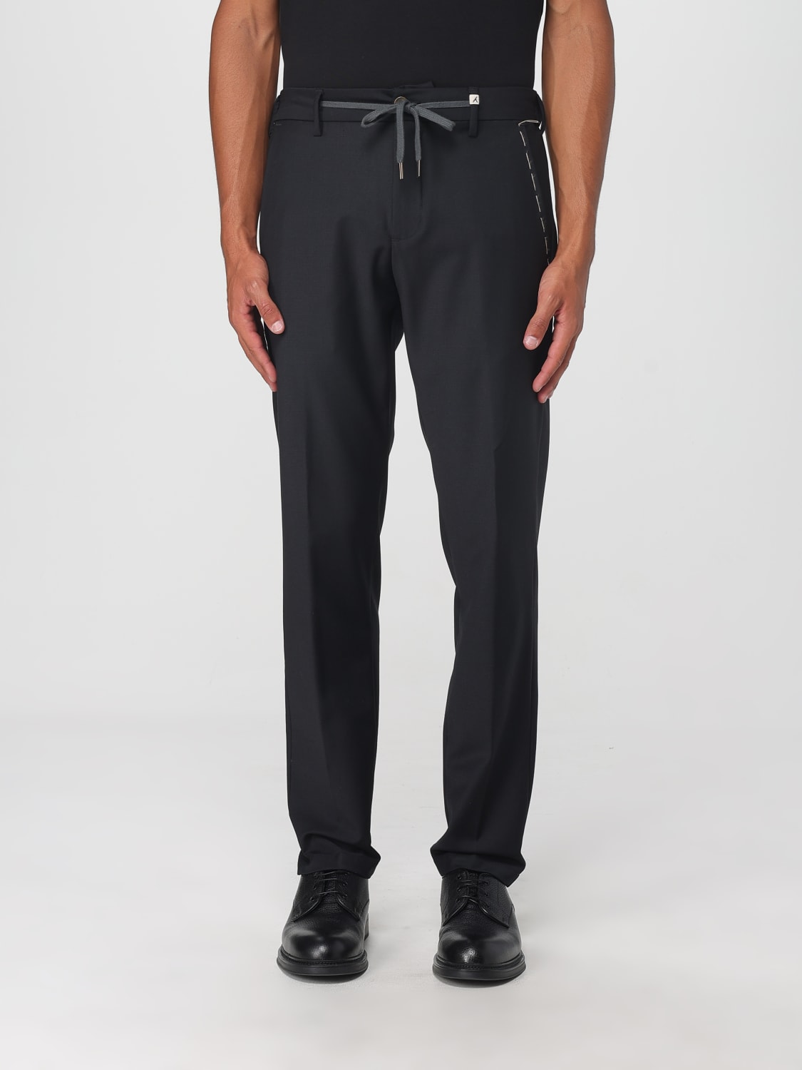 MYTHS PANTALONI: Pantalone Myths in misto lana , Nero - Img 1