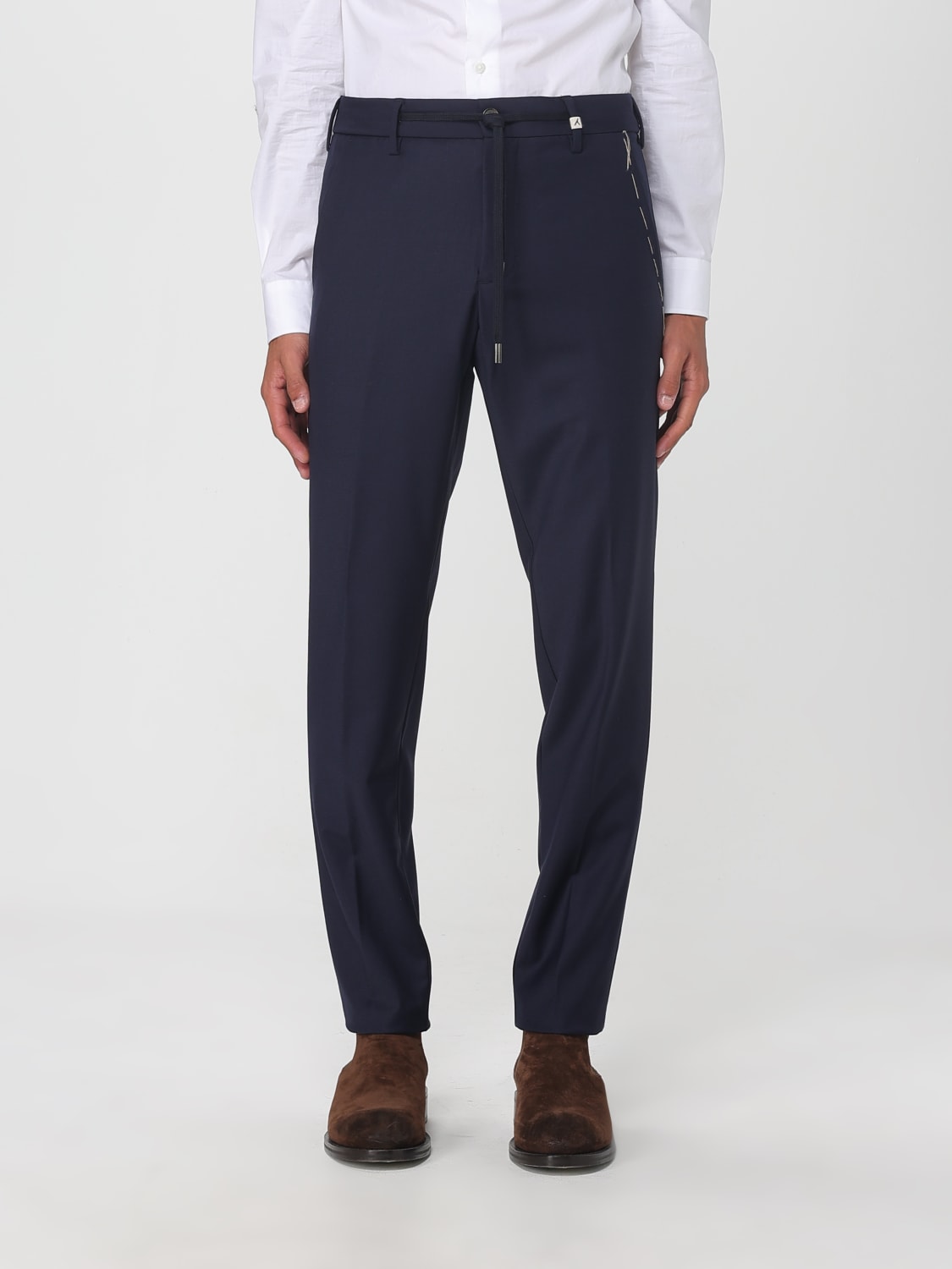 MYTHS PANTALONI: Pantalone Myths in misto lana , Blue Navy - Img 1