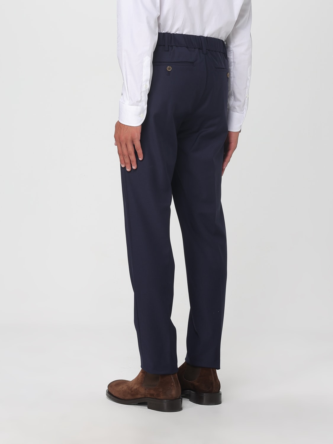 MYTHS PANTALONI: Pantalone Myths in misto lana , Blue Navy - Img 2