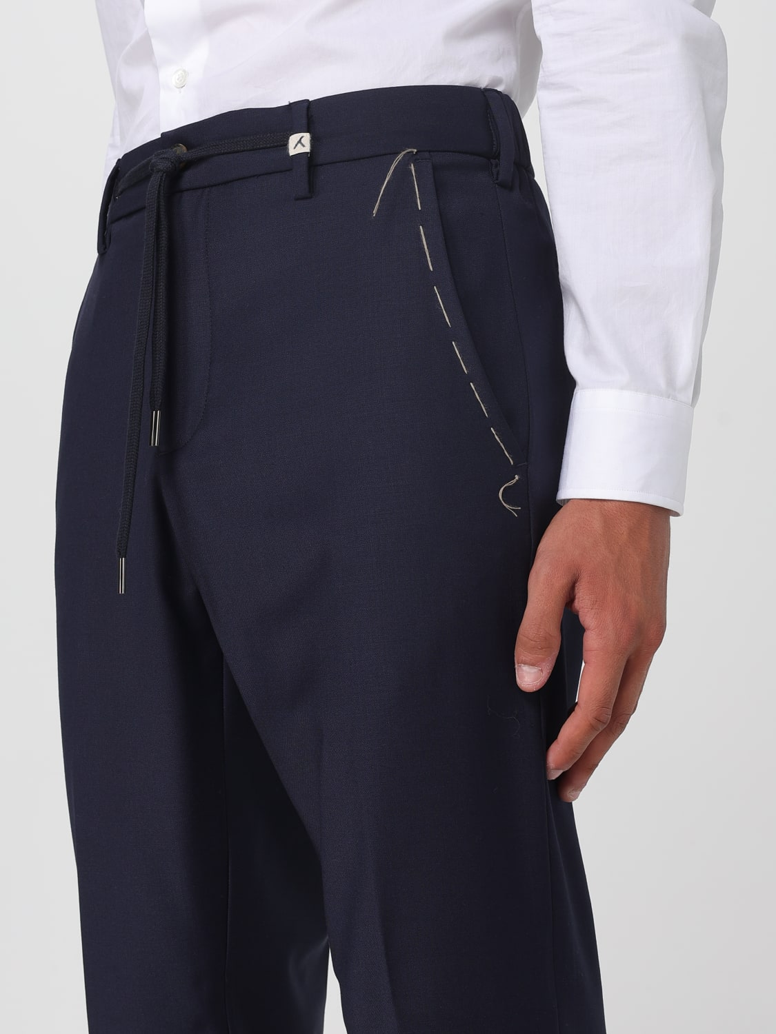 MYTHS PANTALONI: Pantalone Myths in misto lana , Blue Navy - Img 3
