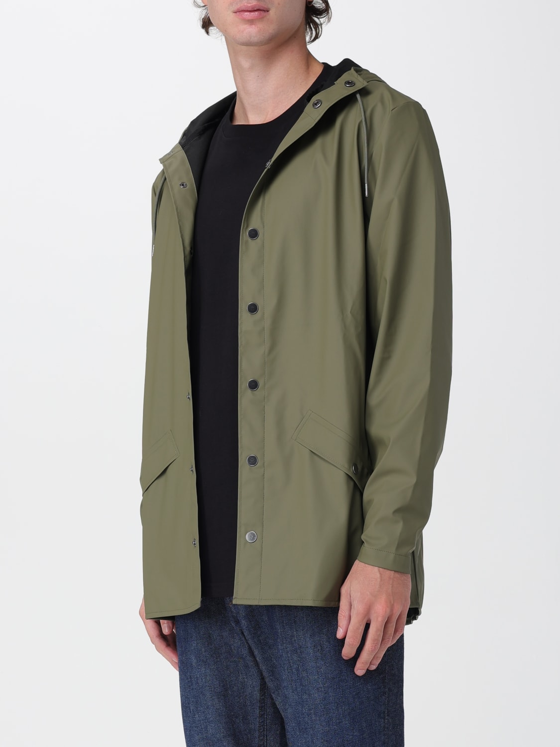 RAINS GIACCA: Giubbotto Rains in nylon con cappuccio , Militare - Img 3