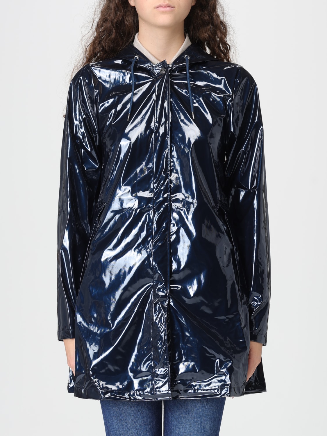 RAINS JACKET: Coat woman Rains, Blue - Img 1