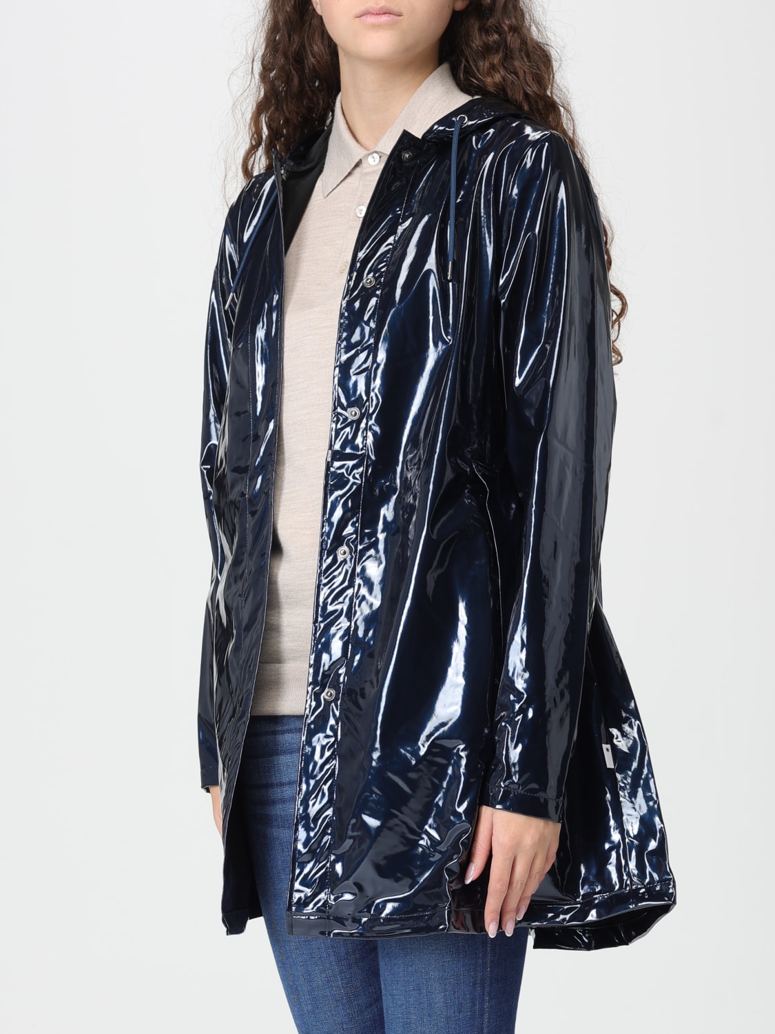 RAINS JACKET: Coat woman Rains, Blue - Img 3