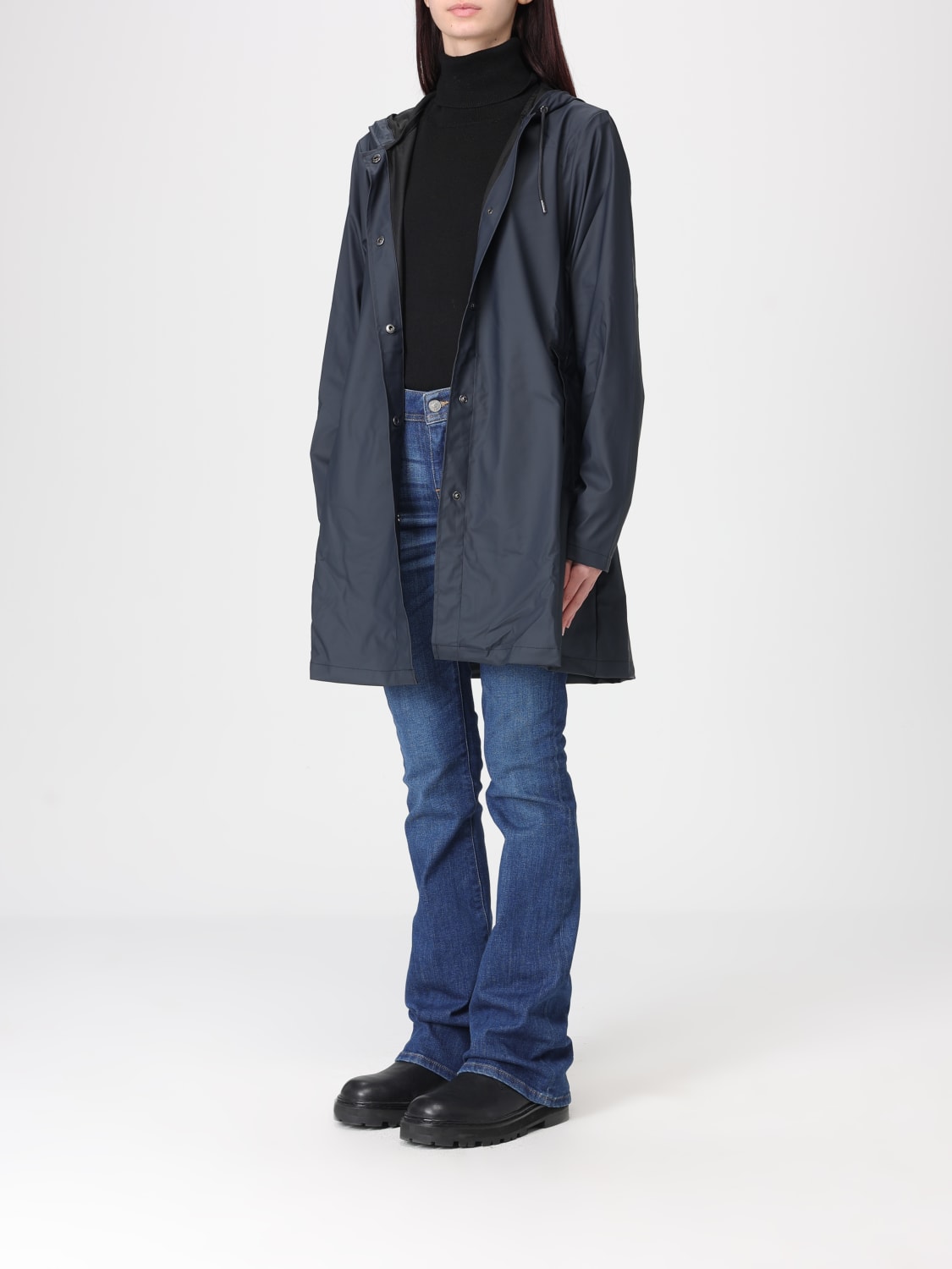 RAINS JACKET: Coat woman Rains, Navy - Img 3