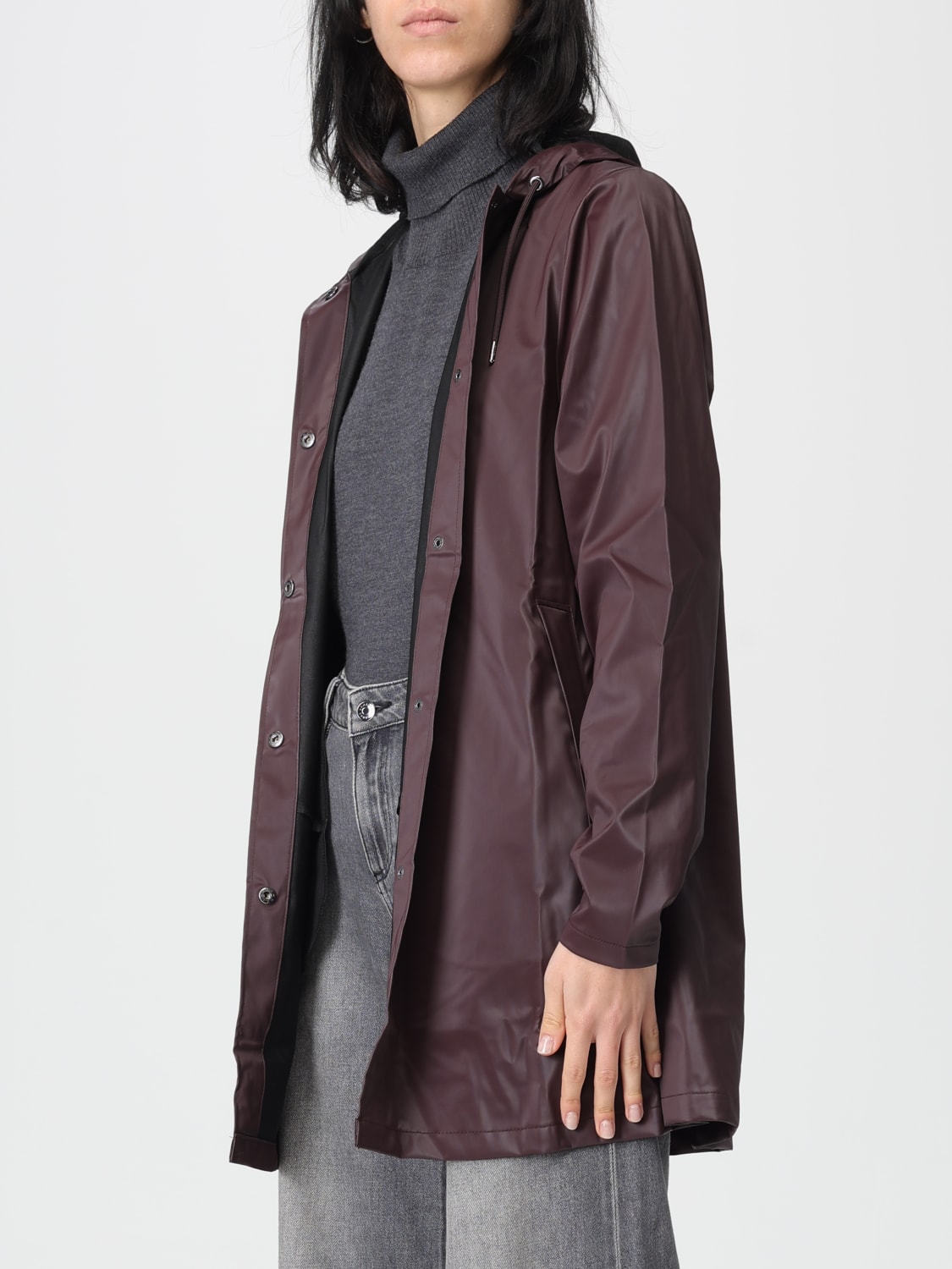 RAINS CHAQUETA: Abrigo mujer Rains, Granate - Img 3