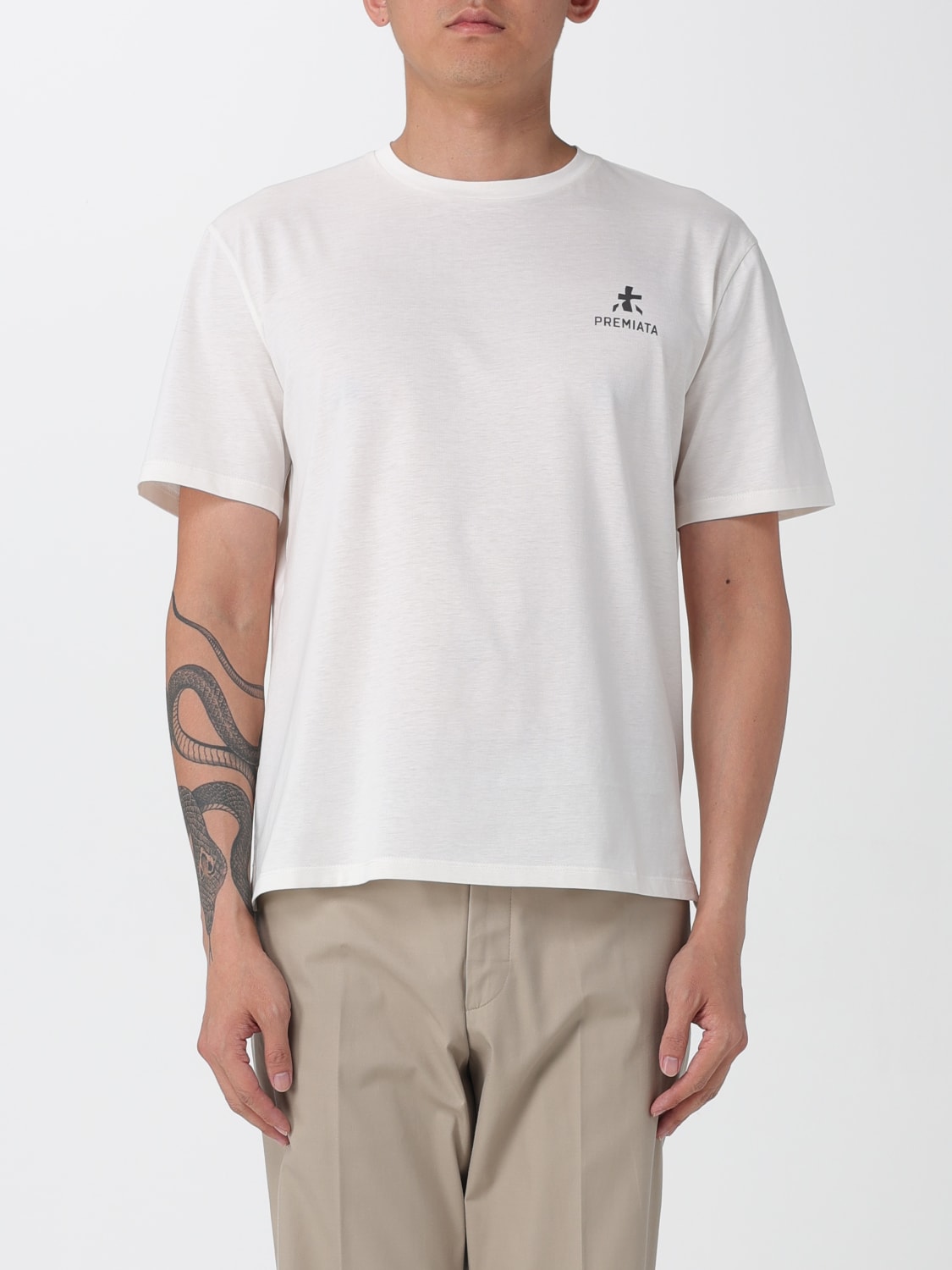 PREMIATA T-SHIRT: T-shirt in cotone basic Premiata, Bianco - Img 1