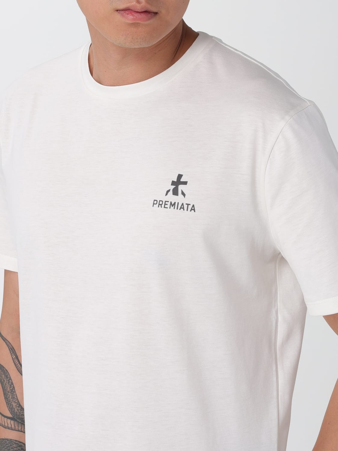 PREMIATA T-SHIRT: T-shirt in cotone basic Premiata, Bianco - Img 3
