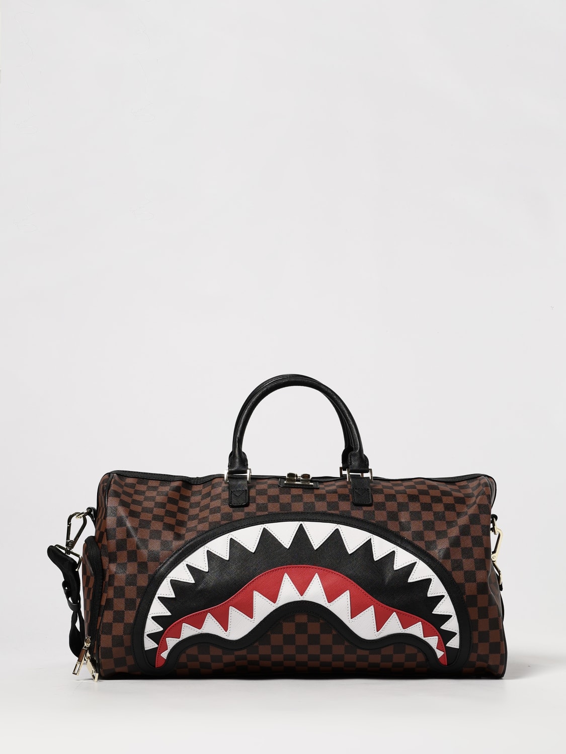 SPRAYGROUND TRAVEL BAG: Bags men Sprayground, Brown - Img 1