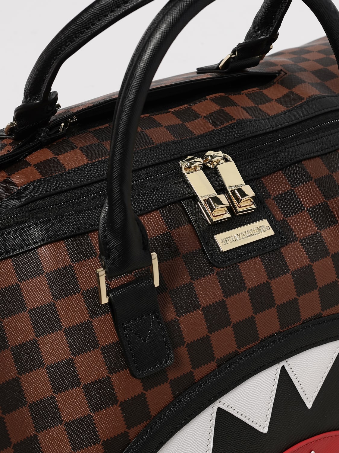 SPRAYGROUND TRAVEL BAG: Bags men Sprayground, Brown - Img 3