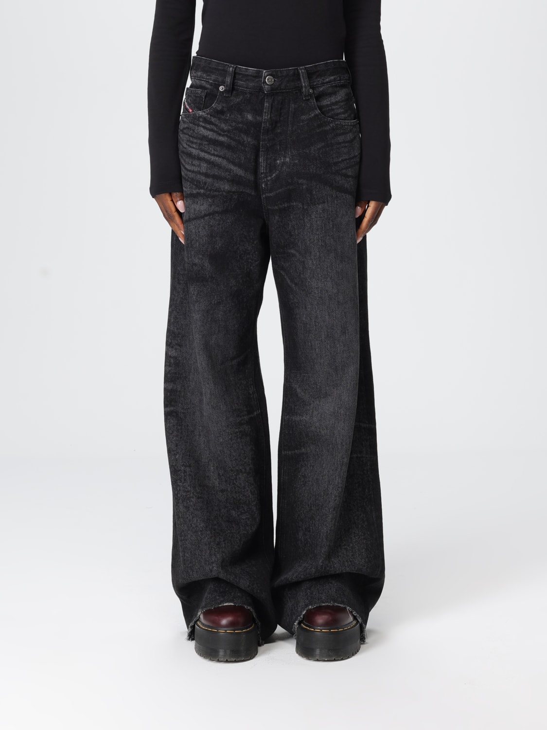 DIESEL JEANS: Jeans Diesel in denim di cotone , Nero - Img 1