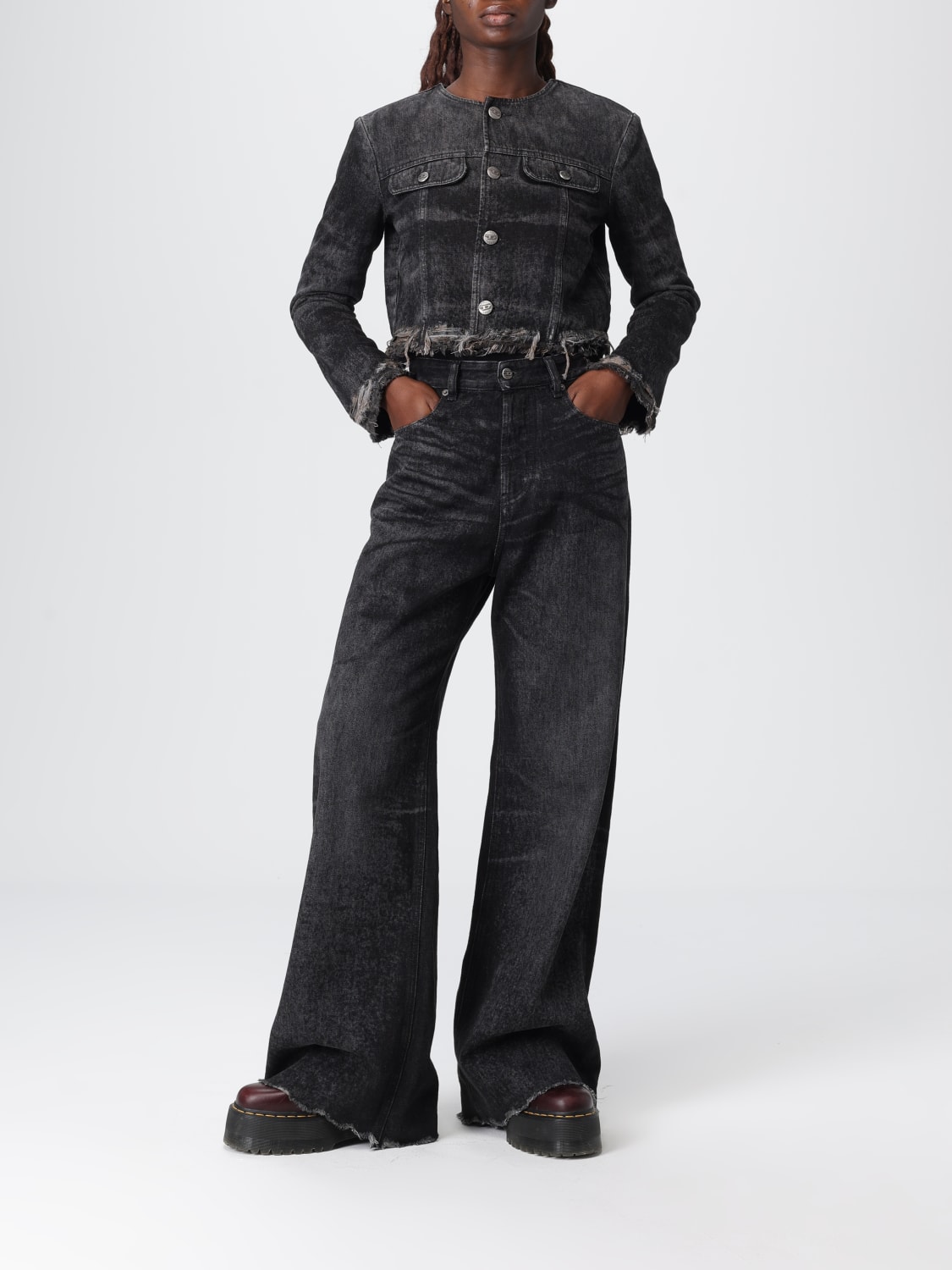 DIESEL JEANS: Jeans Diesel in denim di cotone , Nero - Img 2