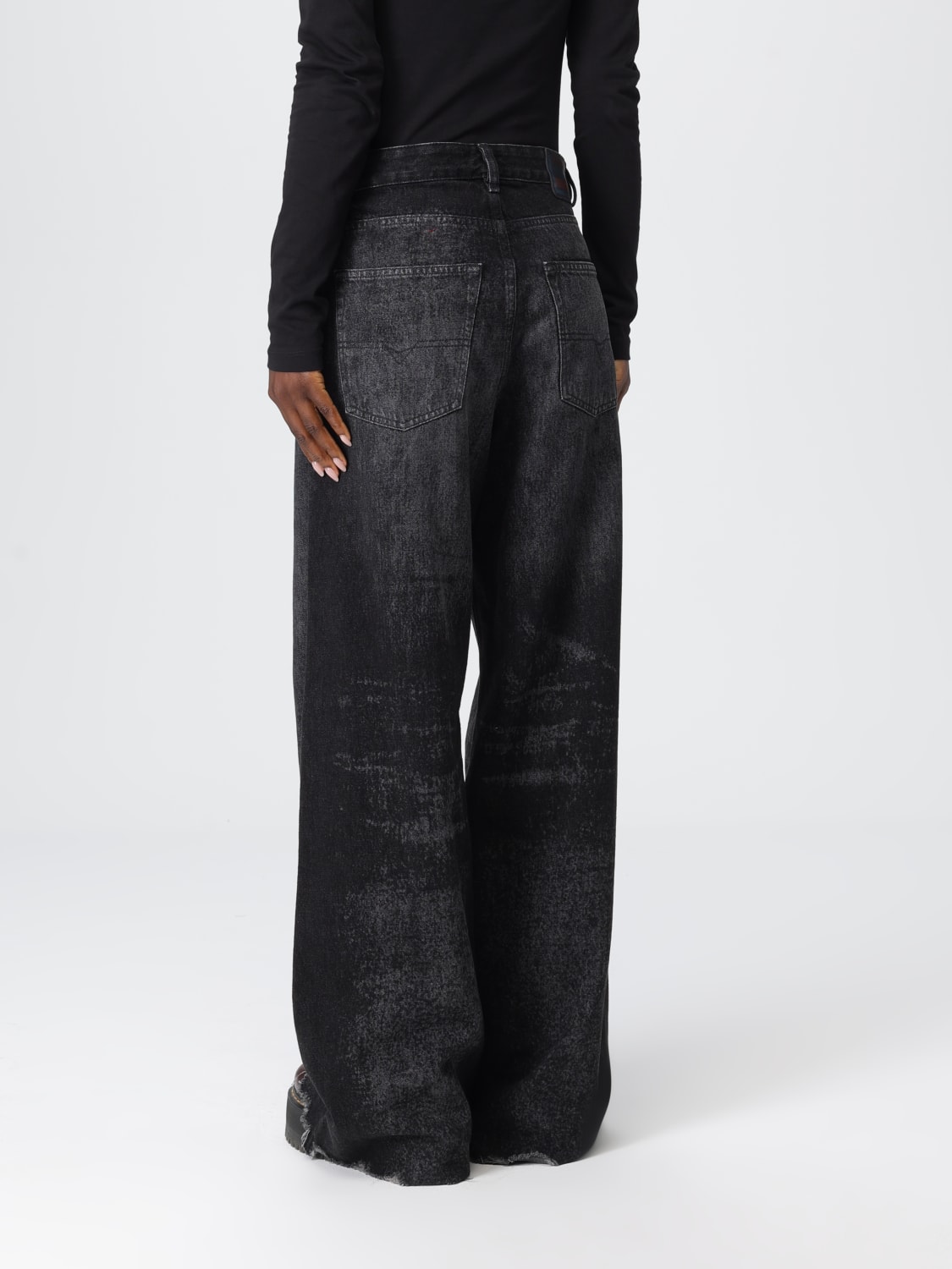 DIESEL JEANS: Jeans Diesel in denim di cotone , Nero - Img 3