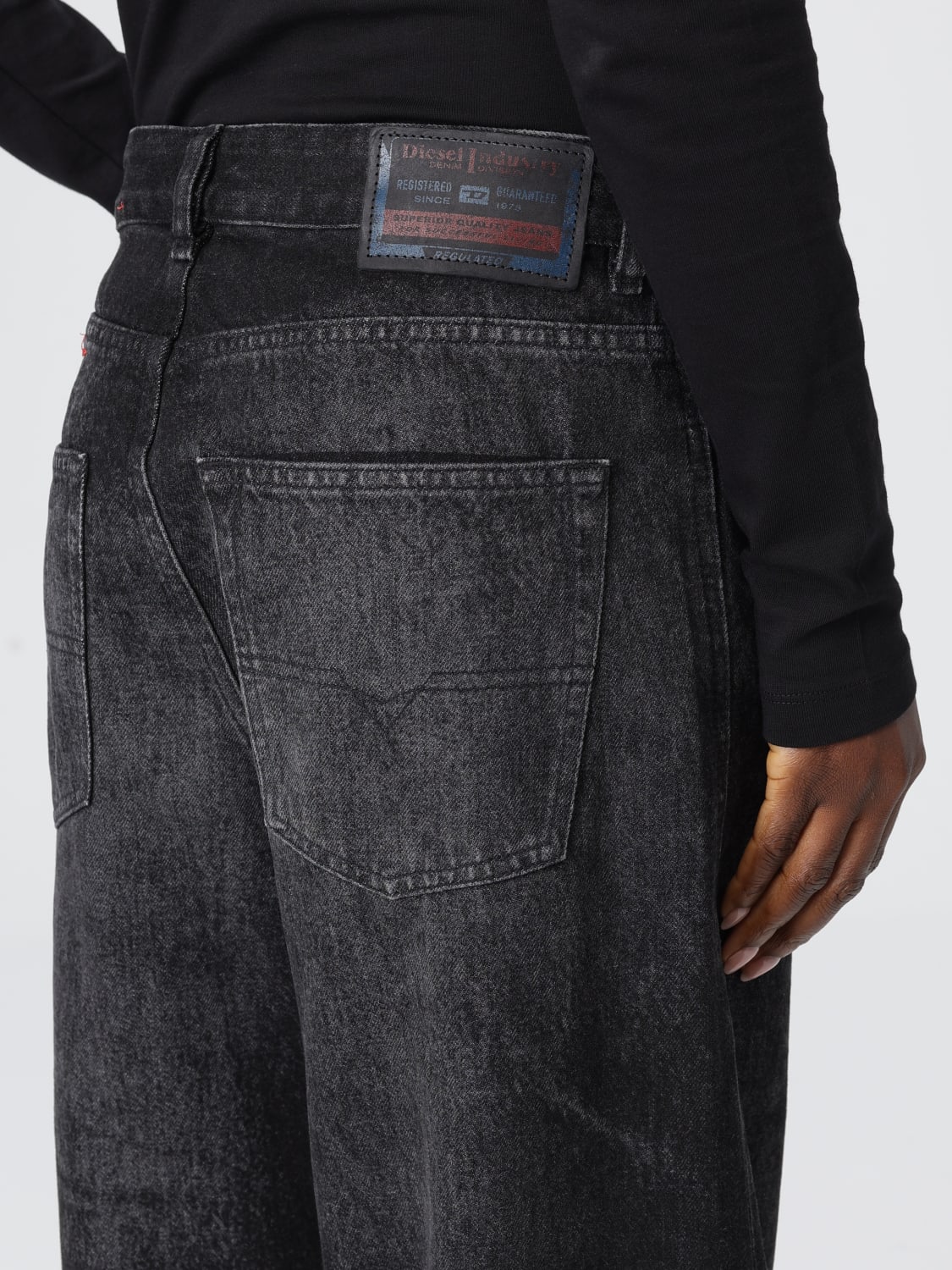 DIESEL JEANS: Jeans Diesel in denim di cotone , Nero - Img 4