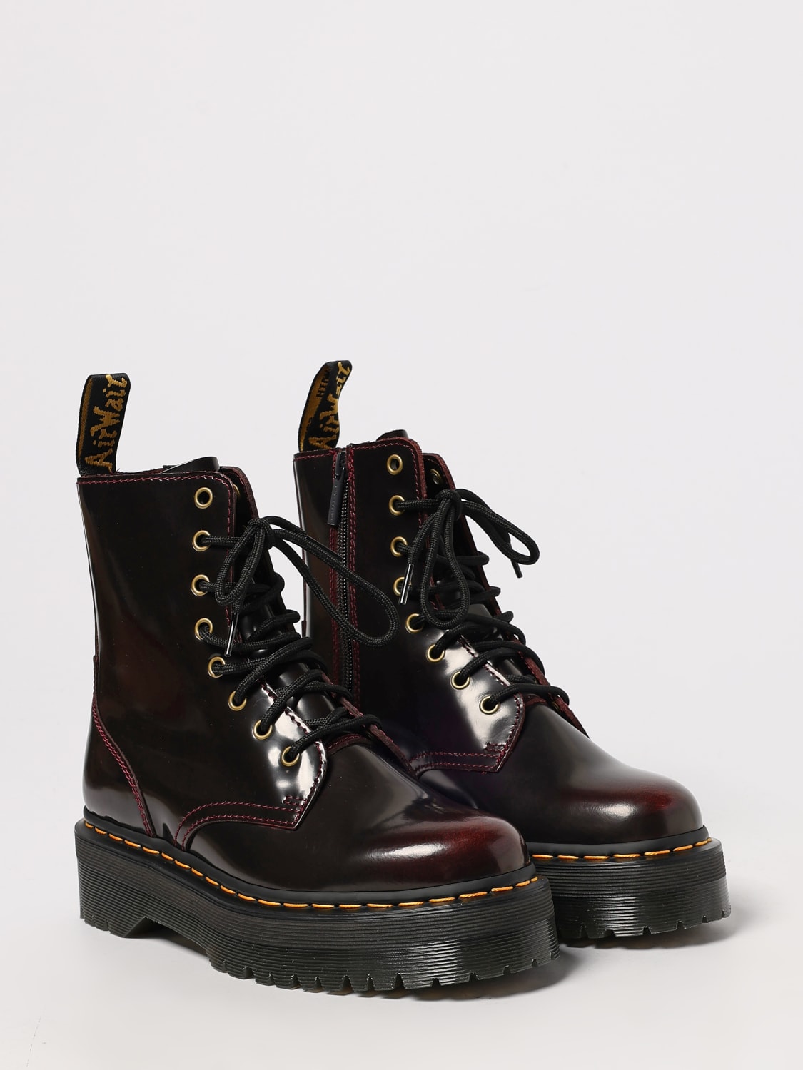 DR. MARTENS BOOTS: Shoes woman Dr. Martens, Burgundy - Img 2