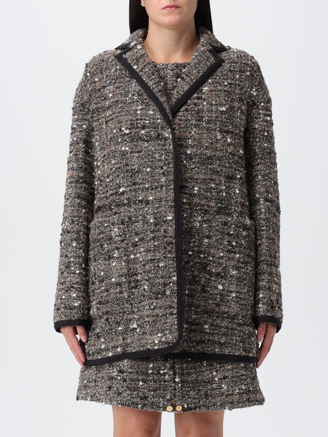 GIAMBATTISTA VALLI MANTEAU: Manteau femme Giambattista Valli, Marron - Img 1