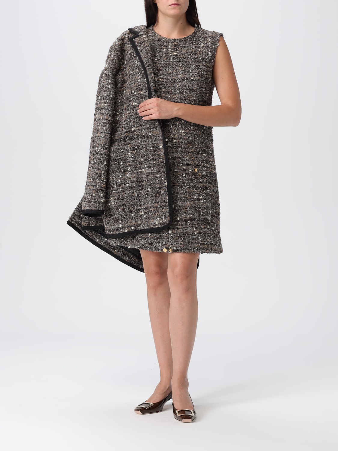 GIAMBATTISTA VALLI MANTEAU: Manteau femme Giambattista Valli, Marron - Img 2